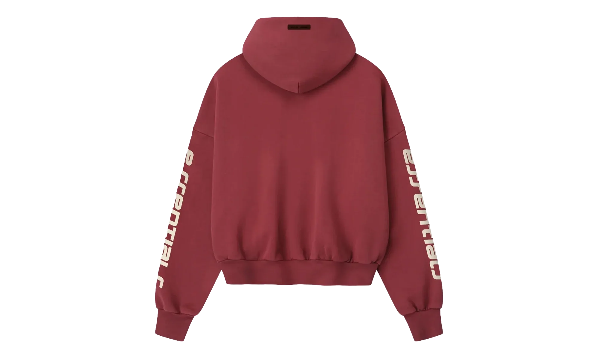 Cropped Relaxed Pullover Hoodie "Crimson" 192HO256901F - Image 2