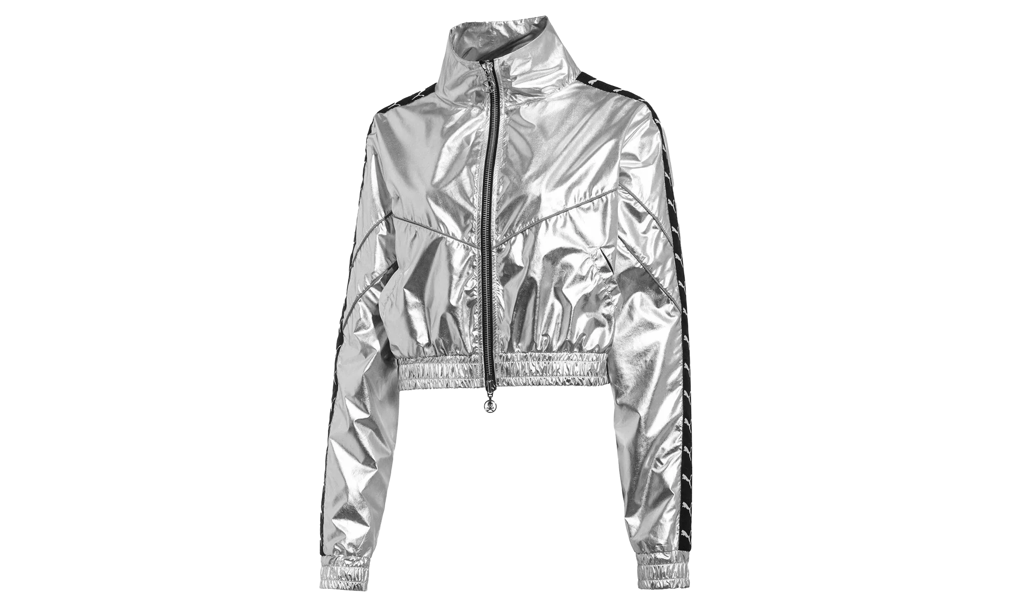 Cropped Zip-Up Track Top WMNS "THE KOOPLES - Silver" 578627 82