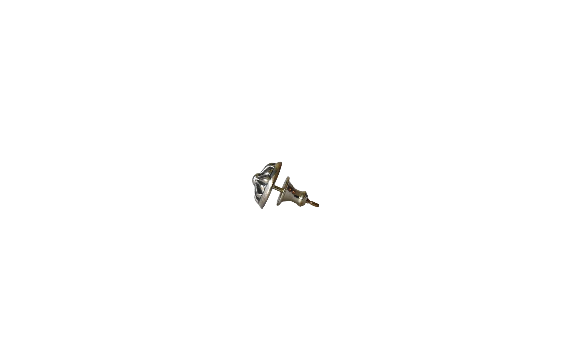 Cross Round Stud Earring "Silver" CHRM0488 - Image 2