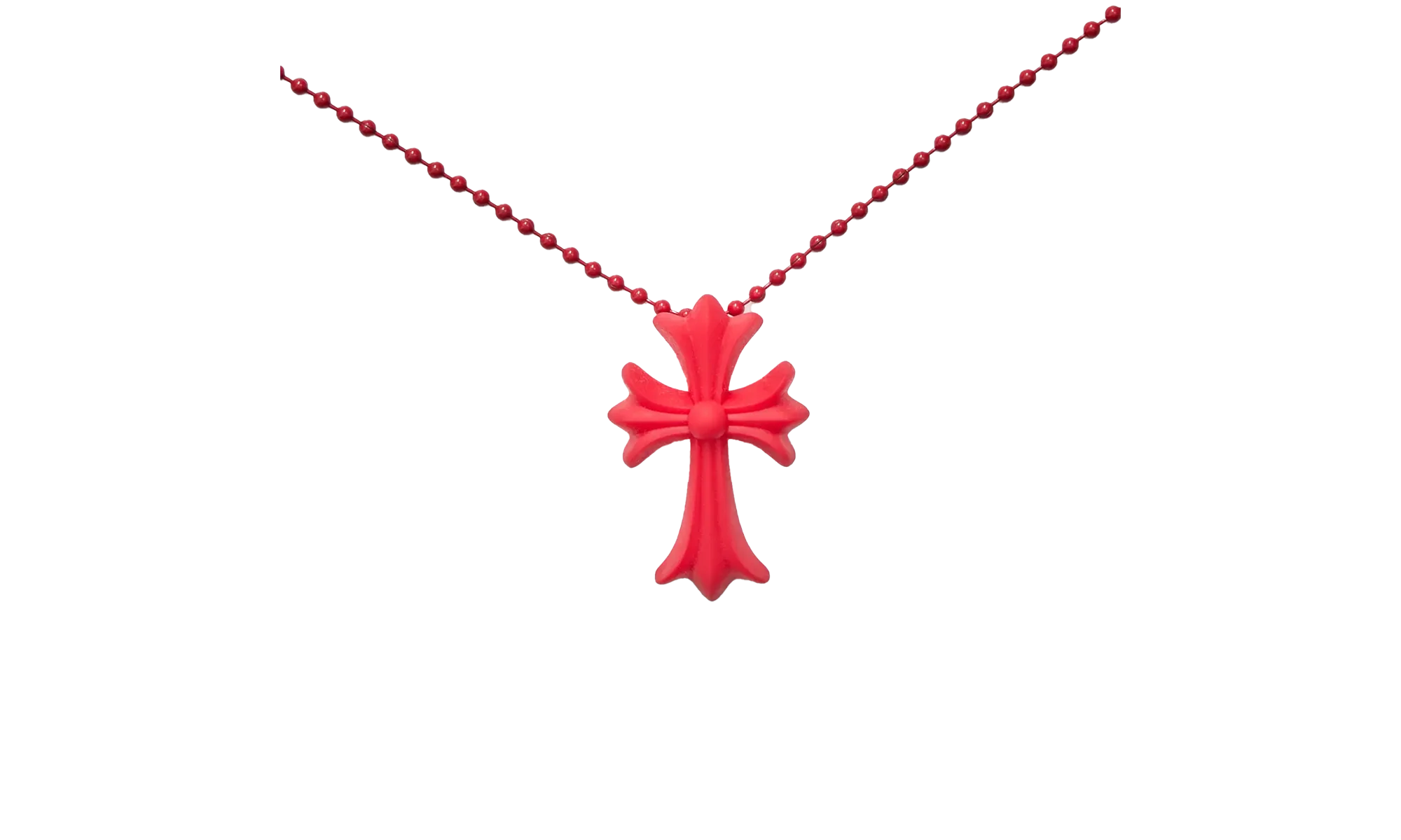 Cross Silicon Necklace "Red" CHRM0498