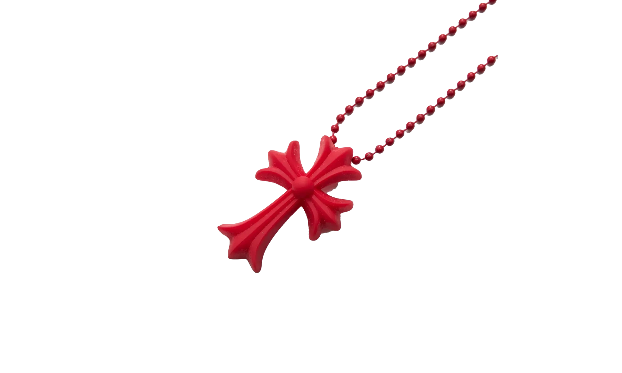 Cross Silicon Necklace "Red" CHRM0498 - Image 2