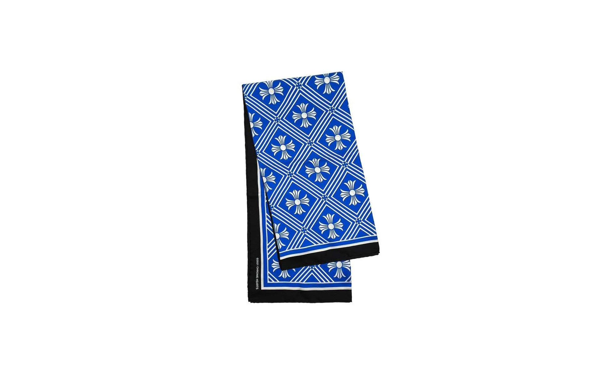 Cross Silk Scarf "Blue" CHRM0531 - Image 2