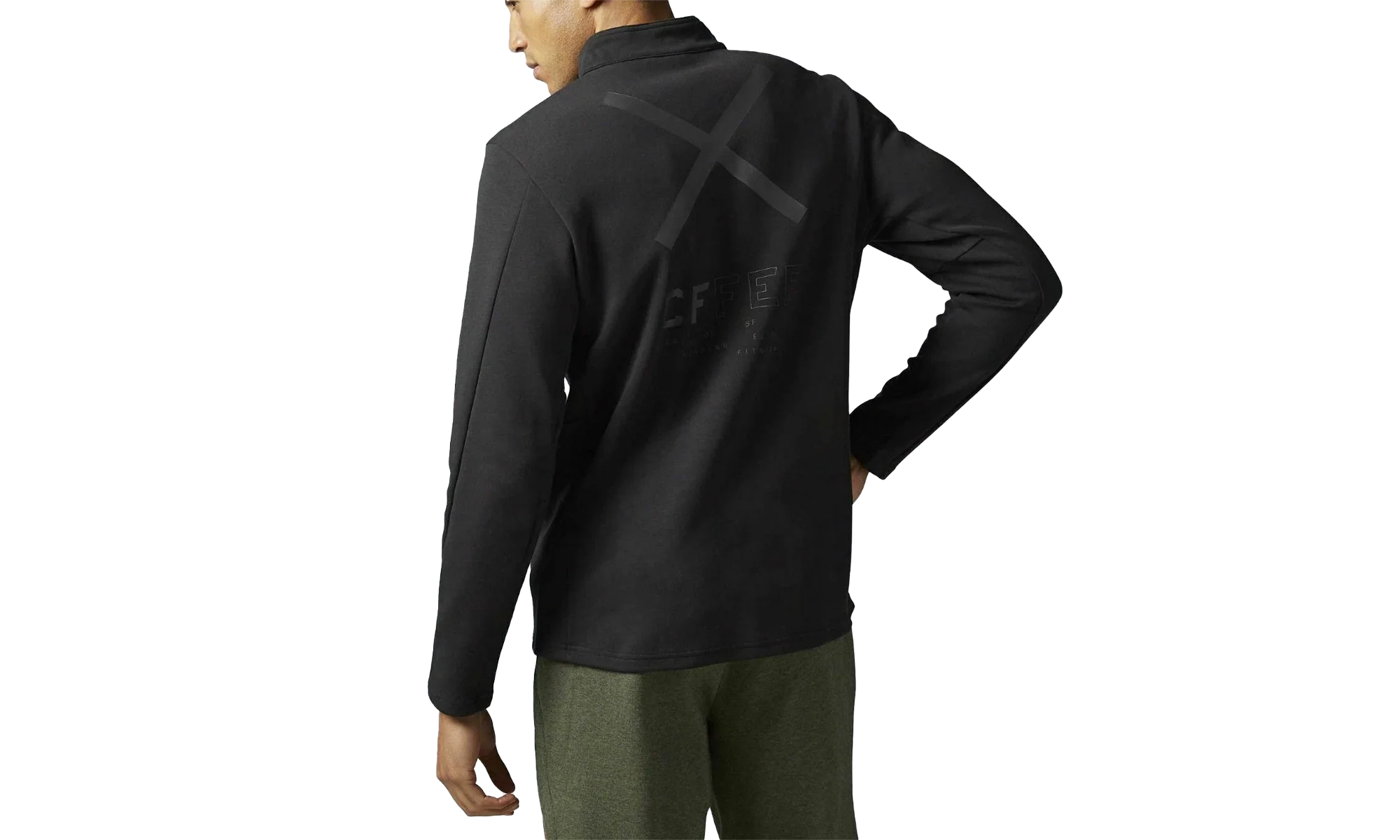 Crossfit 1/4 Zip Fleece "Black" S97258 - Image 2