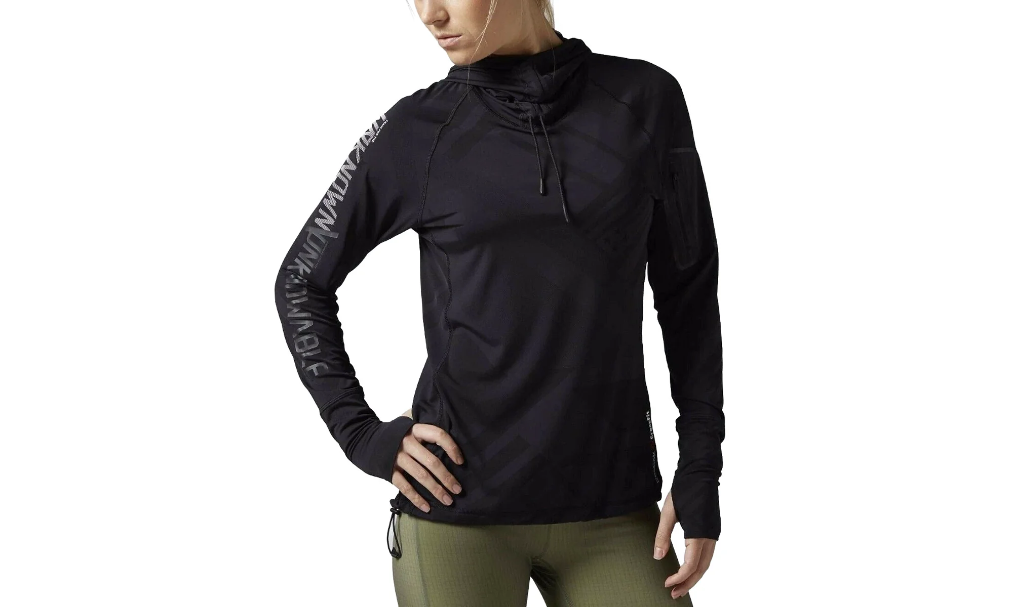 Crossfit Jacquard Longsleeve Hoodie WMNS "Black" AI9414