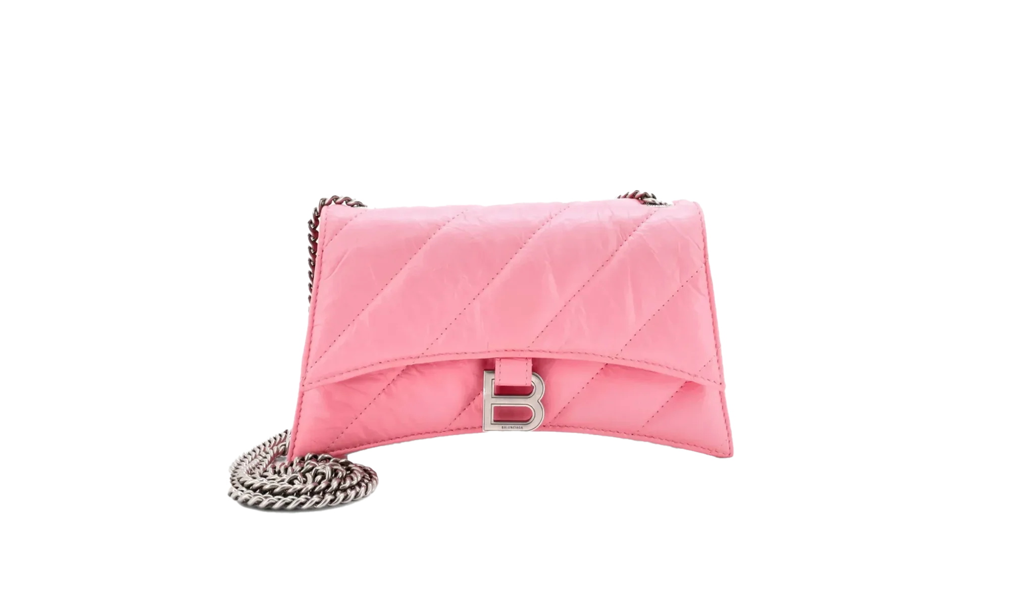 Crush Chain Flap Bag Quilted Crushed Calfskin XS "Pink" 736016 5812 P 640197