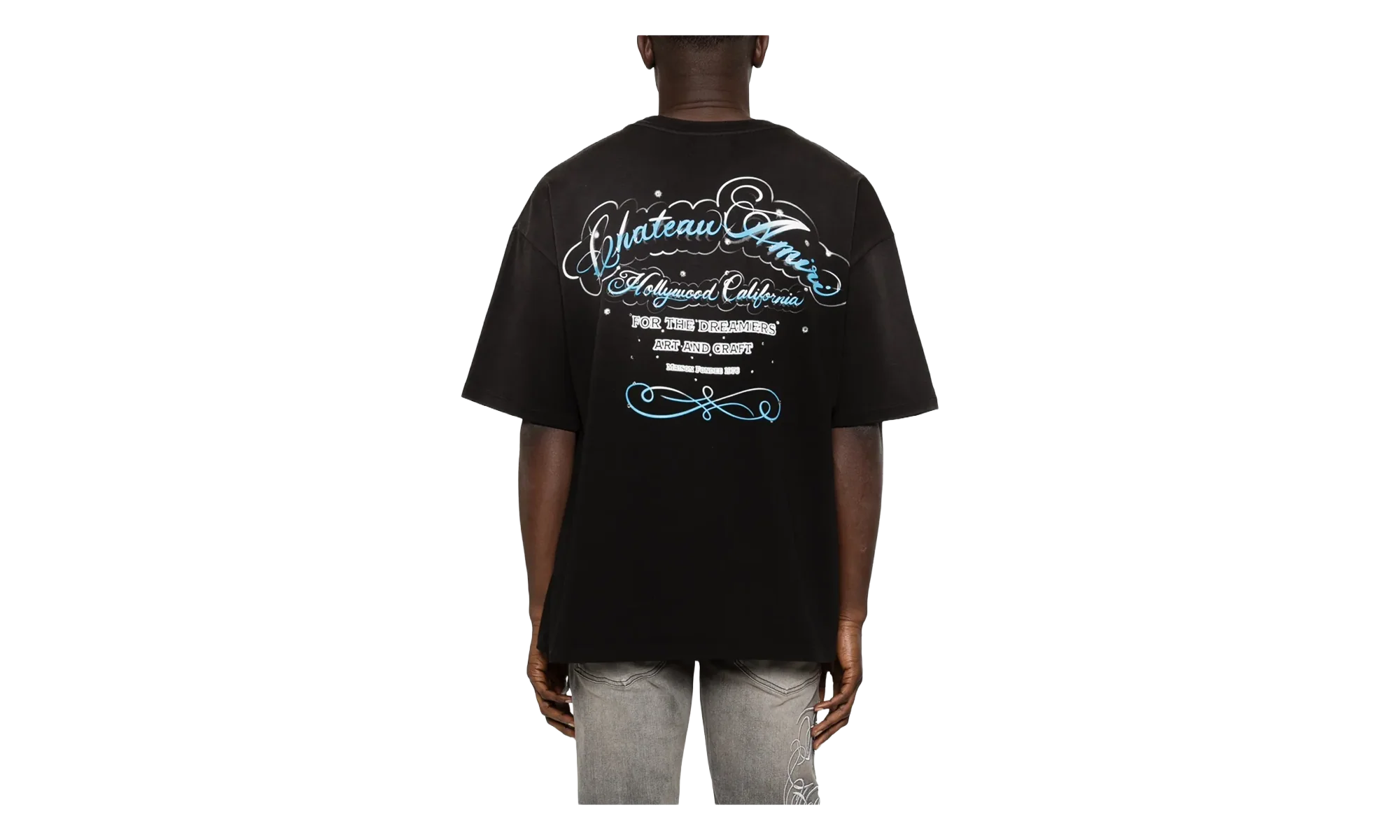 Crystal Chateau Script Oversize Tee "Black" AMTOJR1121 001 - Image 2