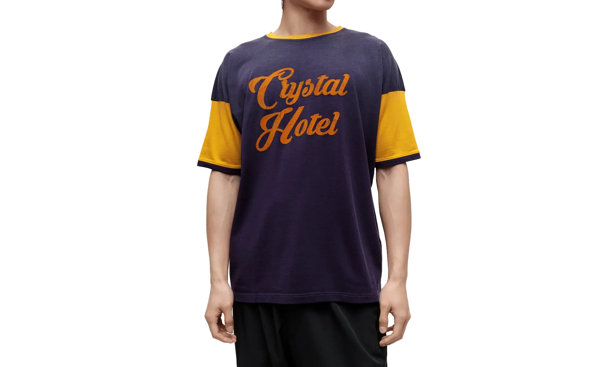 Crystal Hotel T-Shirt "Purple / Yellow" S50GC0718 S23988 384 - Image 2