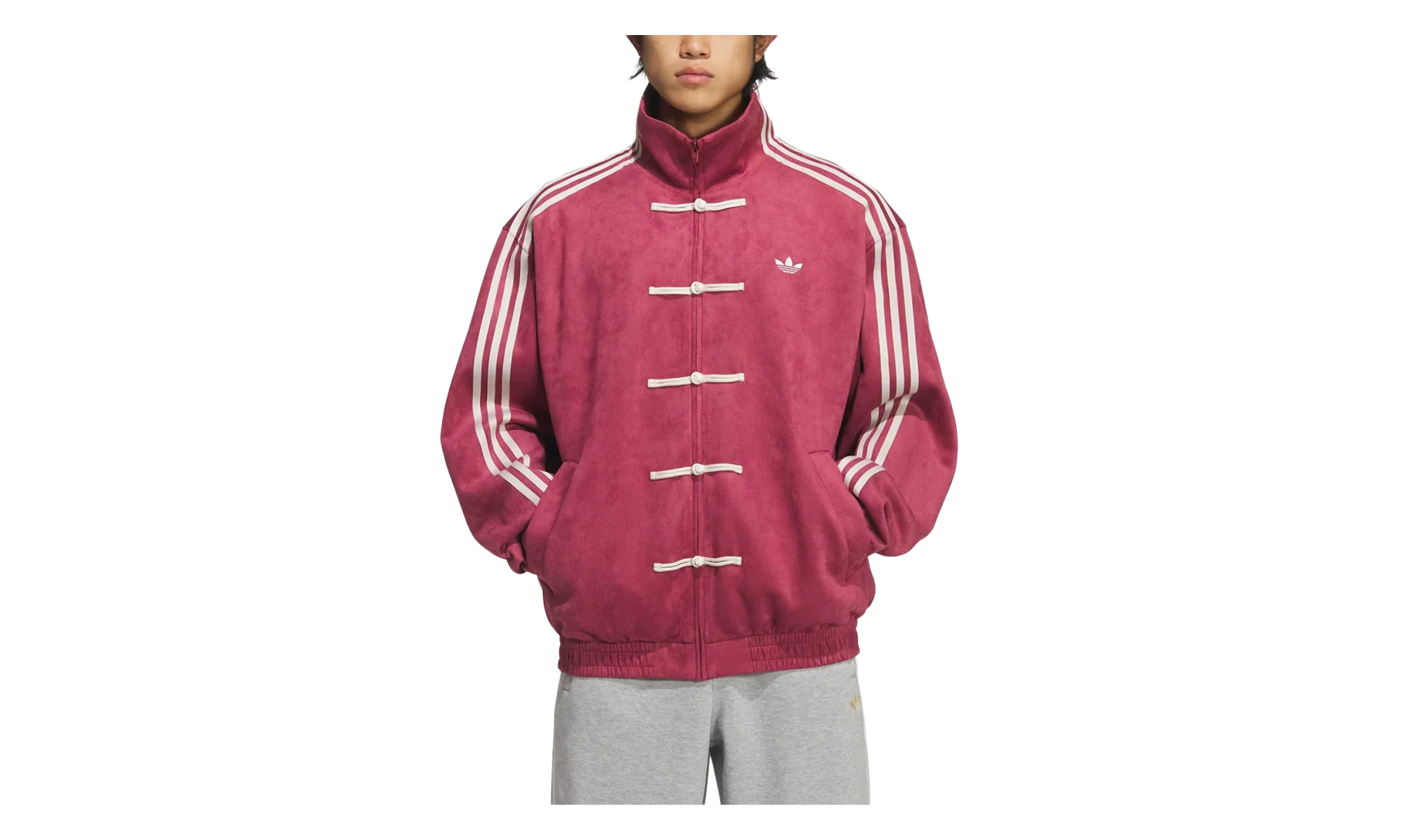 CTT Chinese Track Top 3.1 Gender Neutral Jacket "Collegiate Burgundy" KR0294 - Image 2
