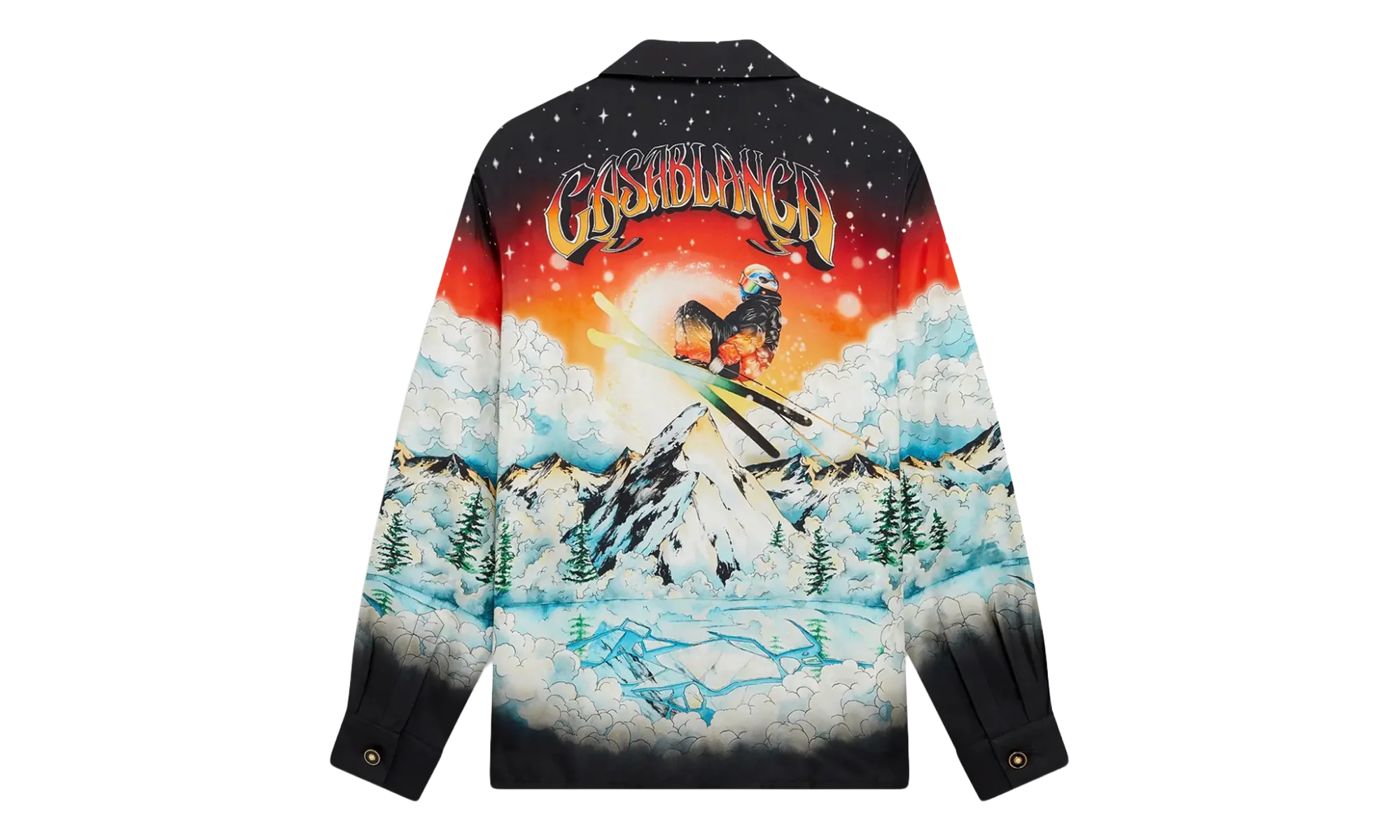 Cuban Collar Long-Sleeve Shirt "Ski Lake" M AW25 SH 006 06 EX SKI SKI - Image 2