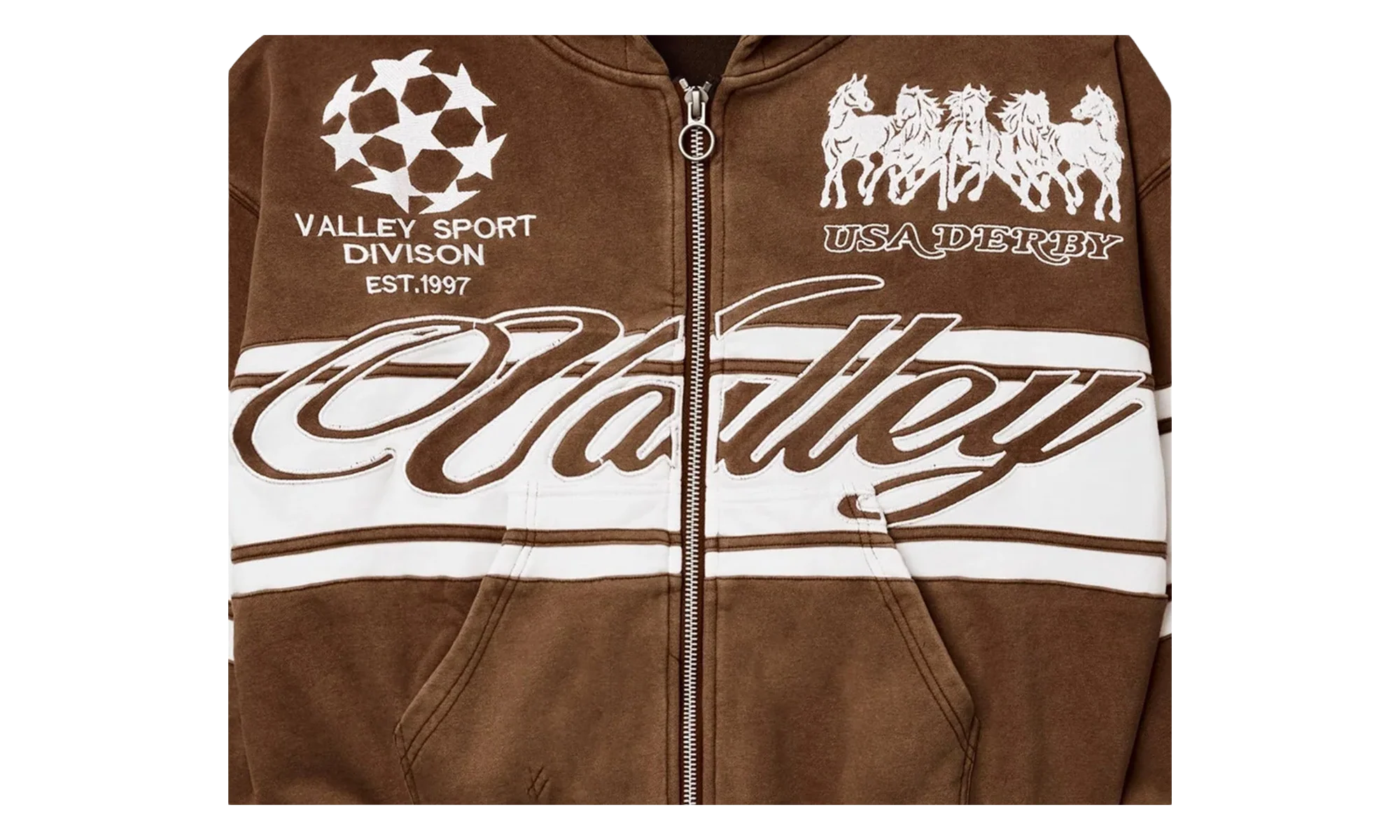 Cursive Zip-Up "Brown" VAL38 - Image 2