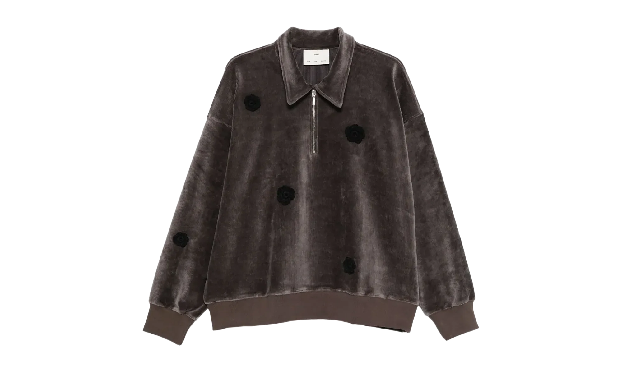 DAISY QUARTER ZIP JUMPER "Charcoal" 252_MJP028D_CORDCHA