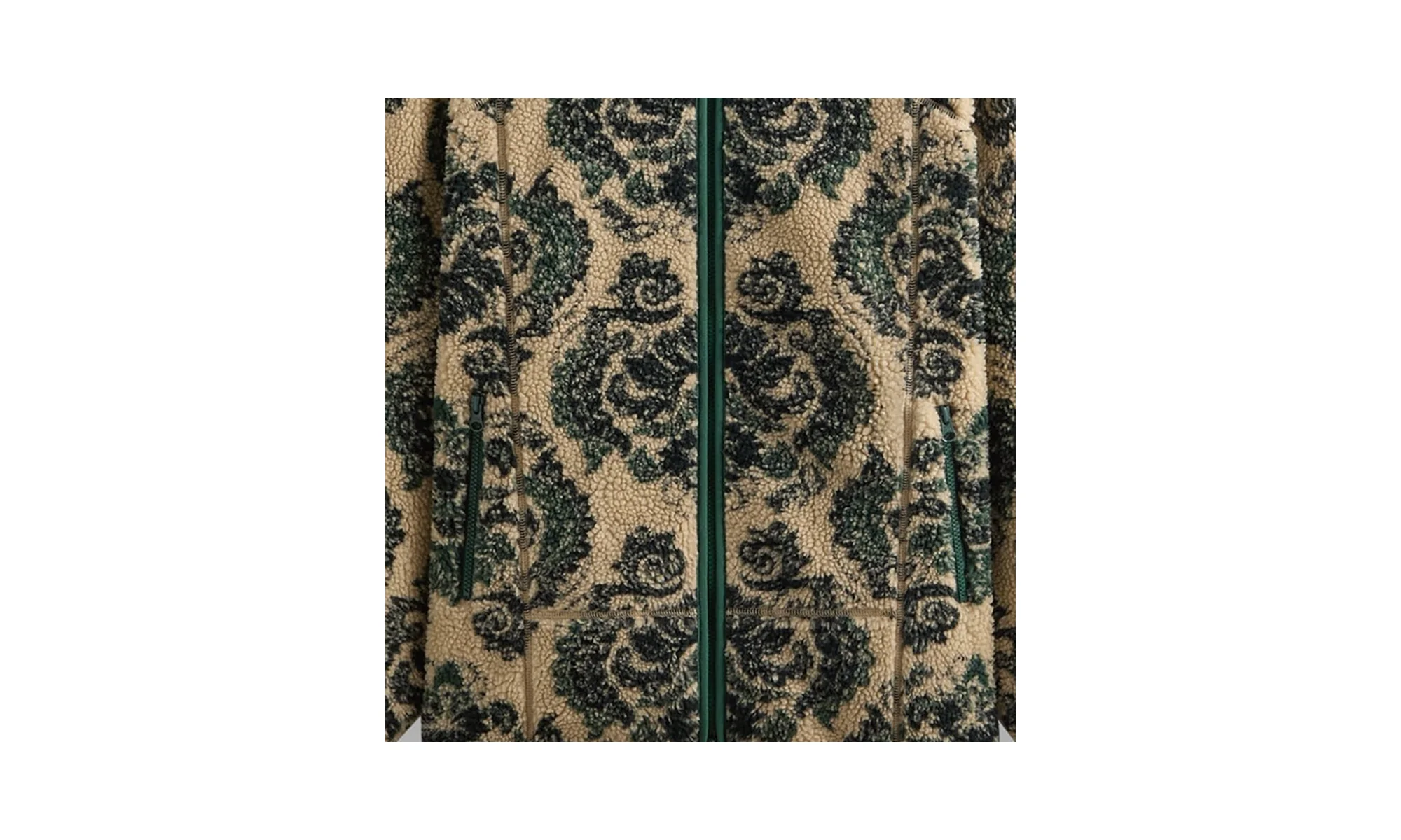 Damask Floral Sherpa Harper Jacket "Eternal" KHM010821 246 - Image 2