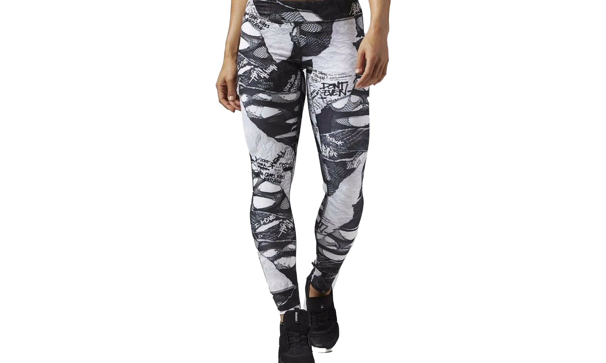 Dance Shredded Punk Tights WMNS "Black" S93771
