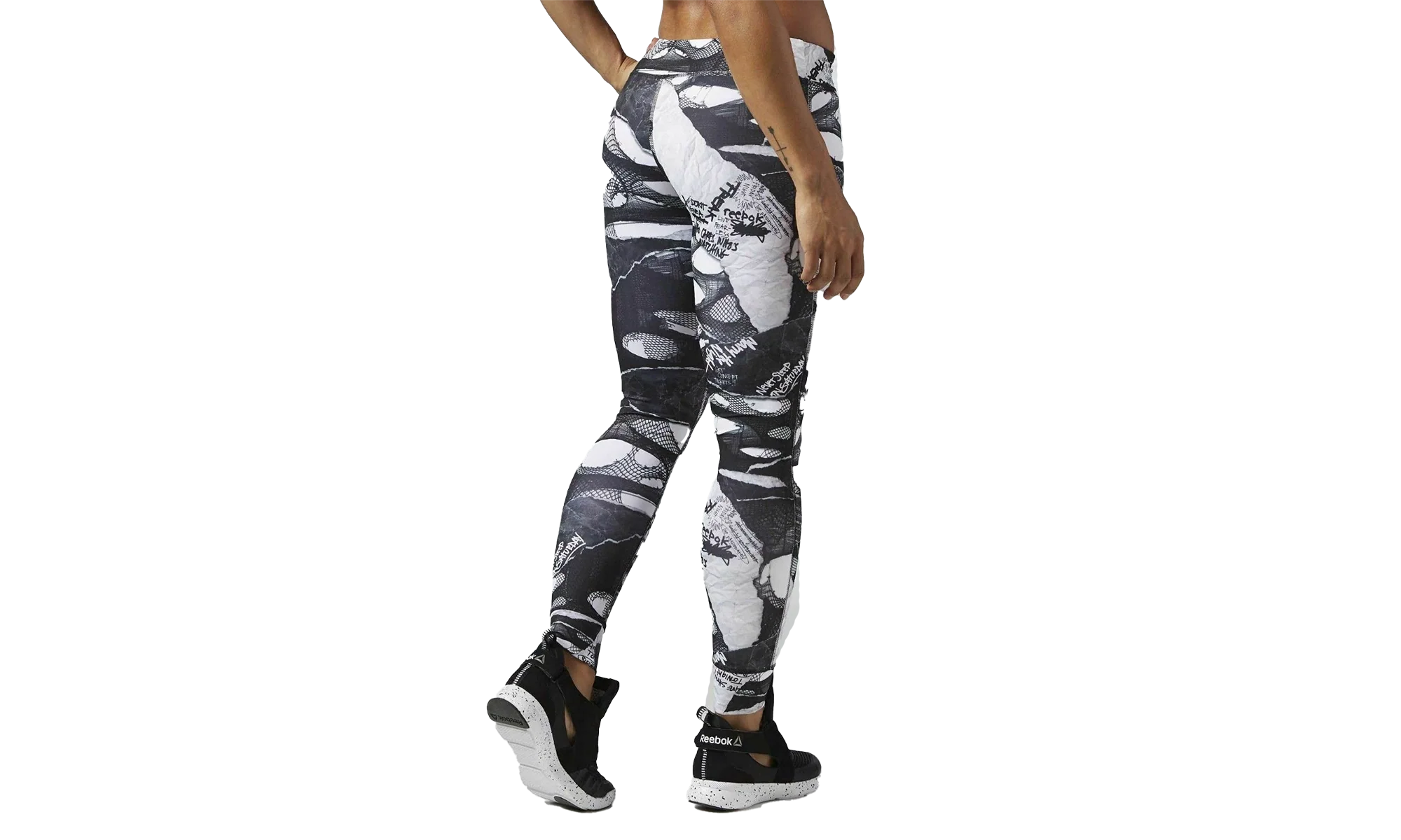 Dance Shredded Punk Tights WMNS "Black" S93771 - Image 2