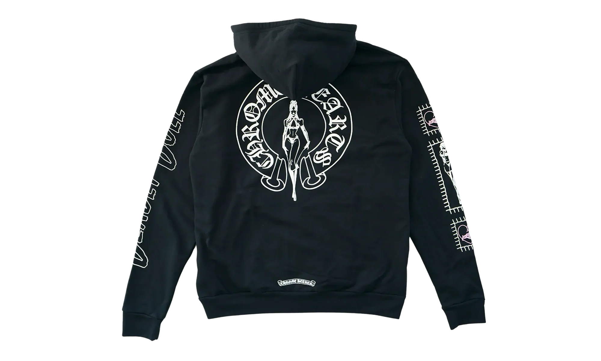 Deadly Doll Zip Up Hoodie "Black / Pink" CHRM0504 - Image 2