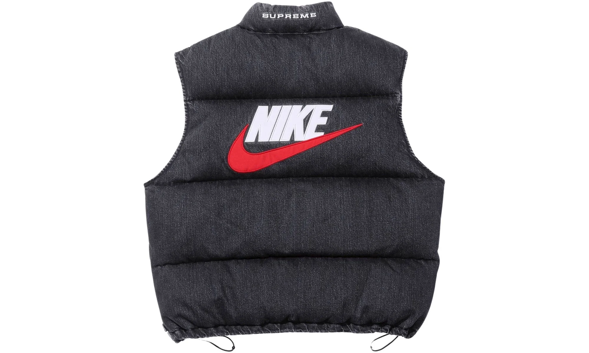 Denim Puffer Vest "Nike - Black" SU26573 - Image 2