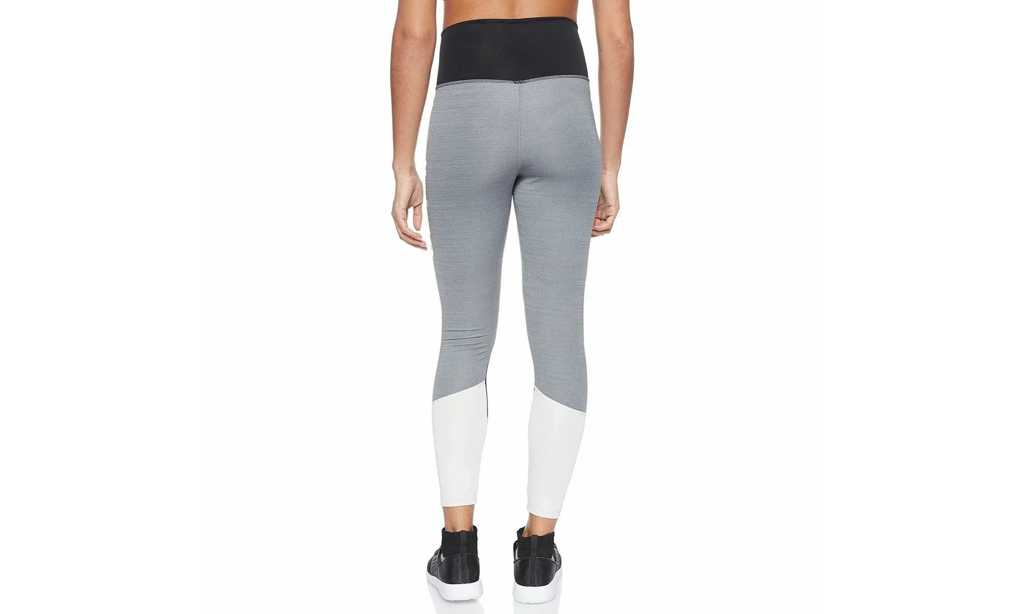 Design 2 Move Colorblock High-Rise 7/8 Leggings WMNS "Black / Raw White" DU2301 - Image 2
