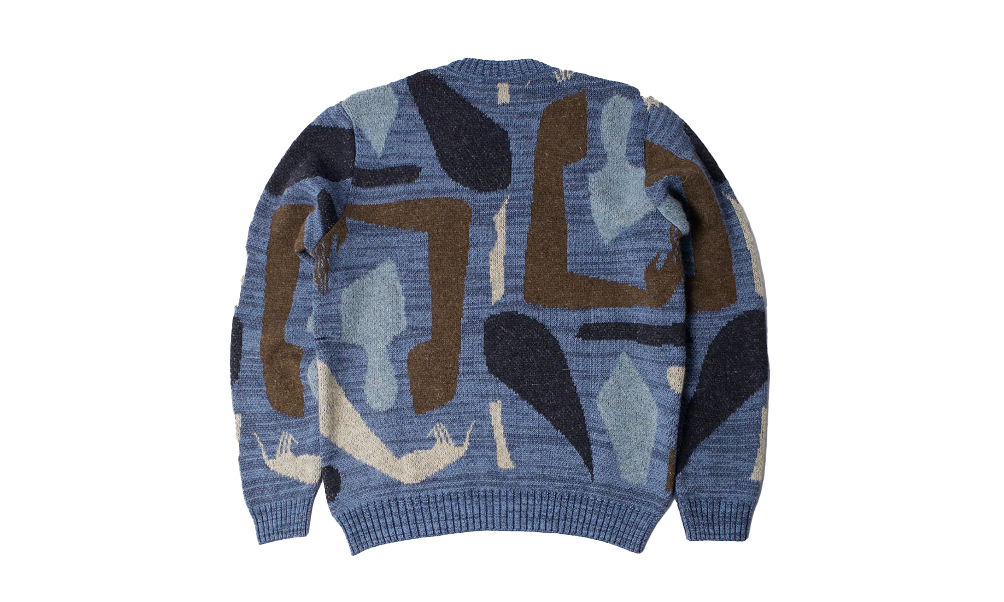 Detached Knitted Pullover Hoodie "Blue" 54450-BLU - Image 2