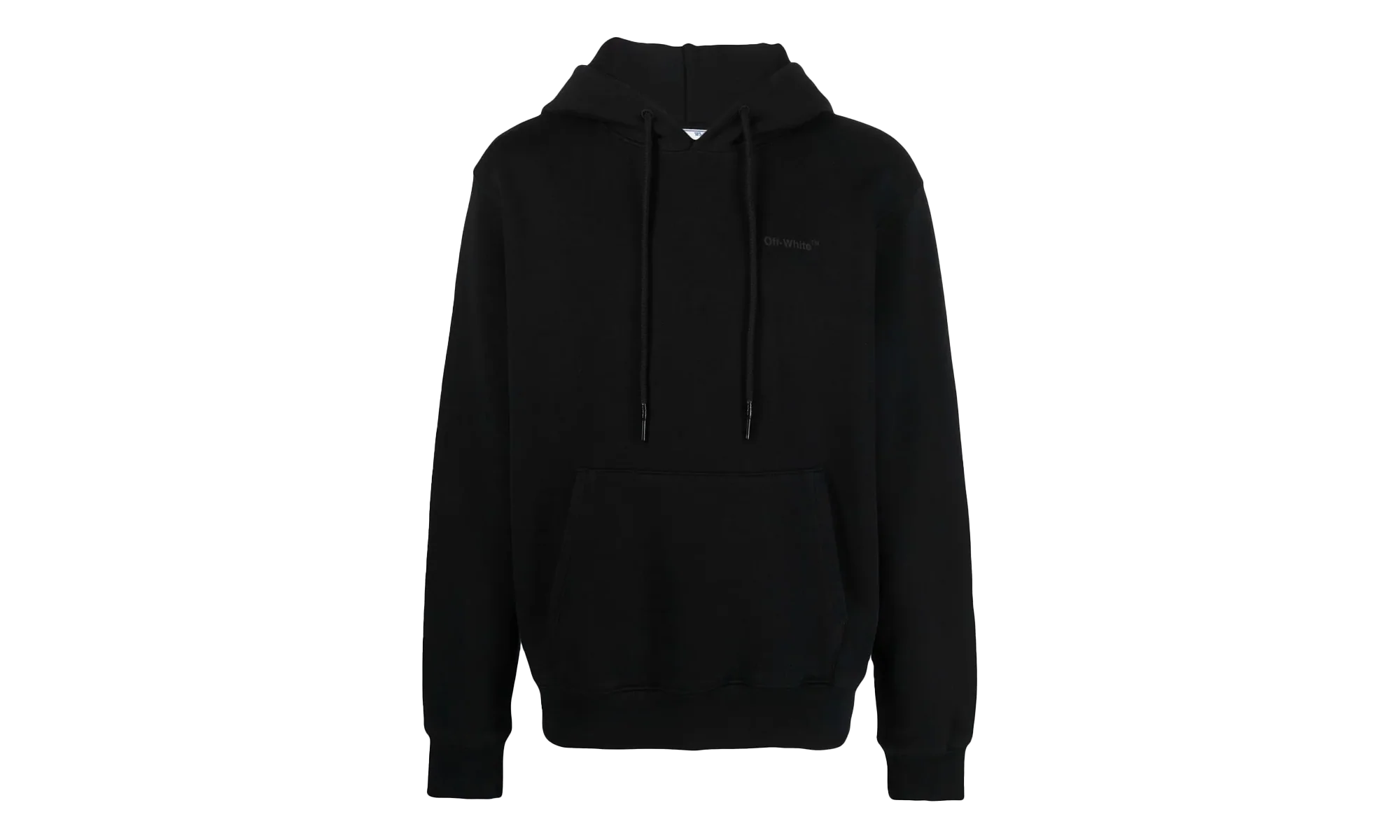 Diag Tab Slim Hoodie "Black / Black" OMBB097C99FLE0051010