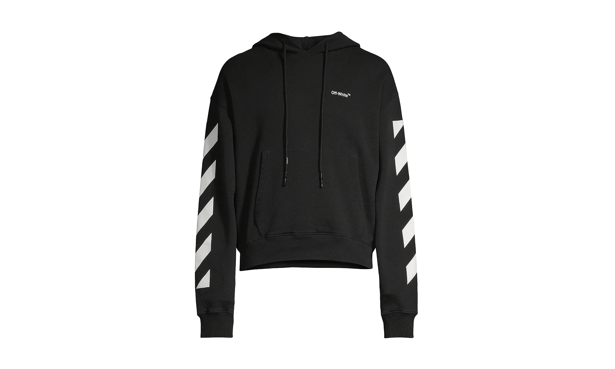 Diagonal Oversized Hoodie "Black / White" A23OHBAO