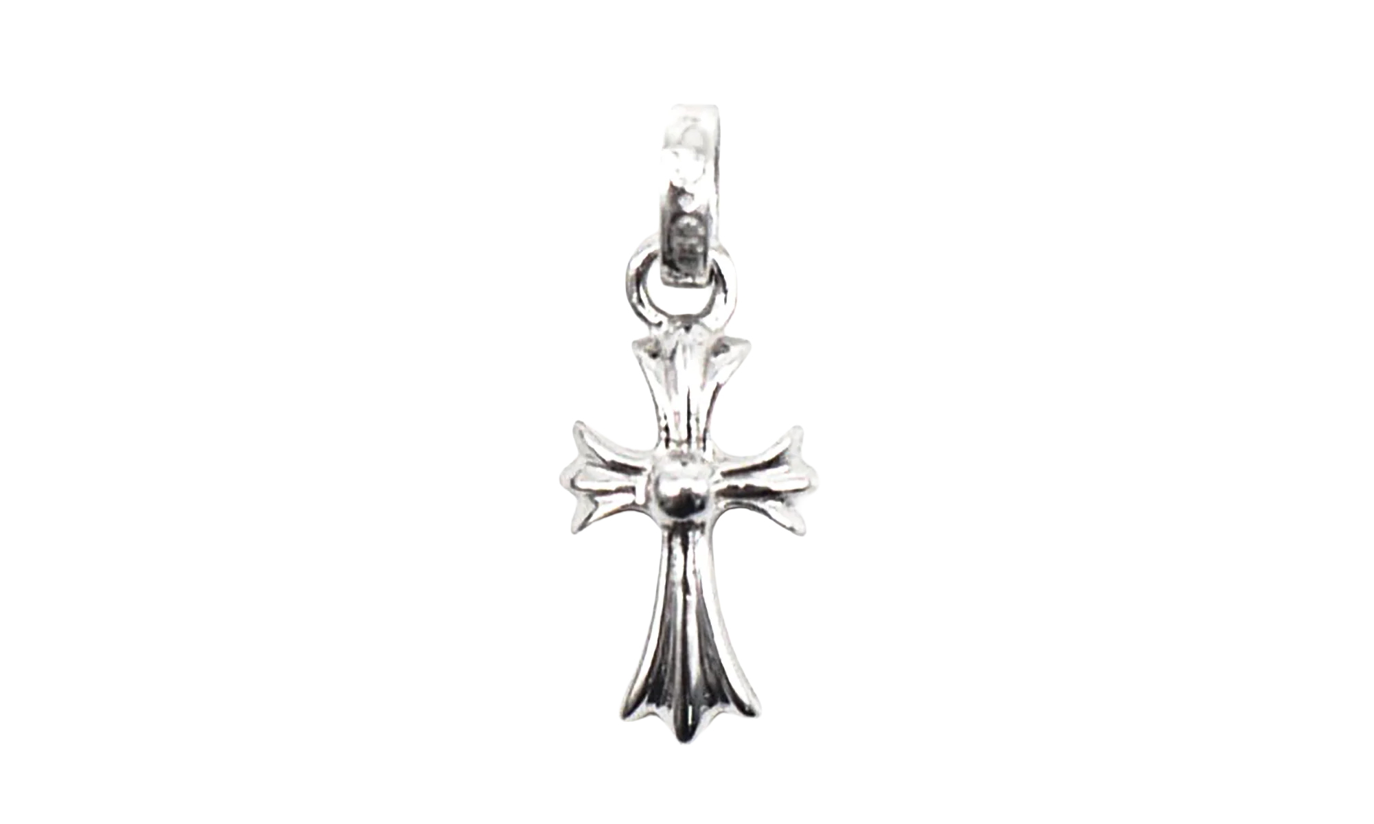 Diamonds Babyfat Cross Charm "18K White Gold" CHRM0813 - Image 2