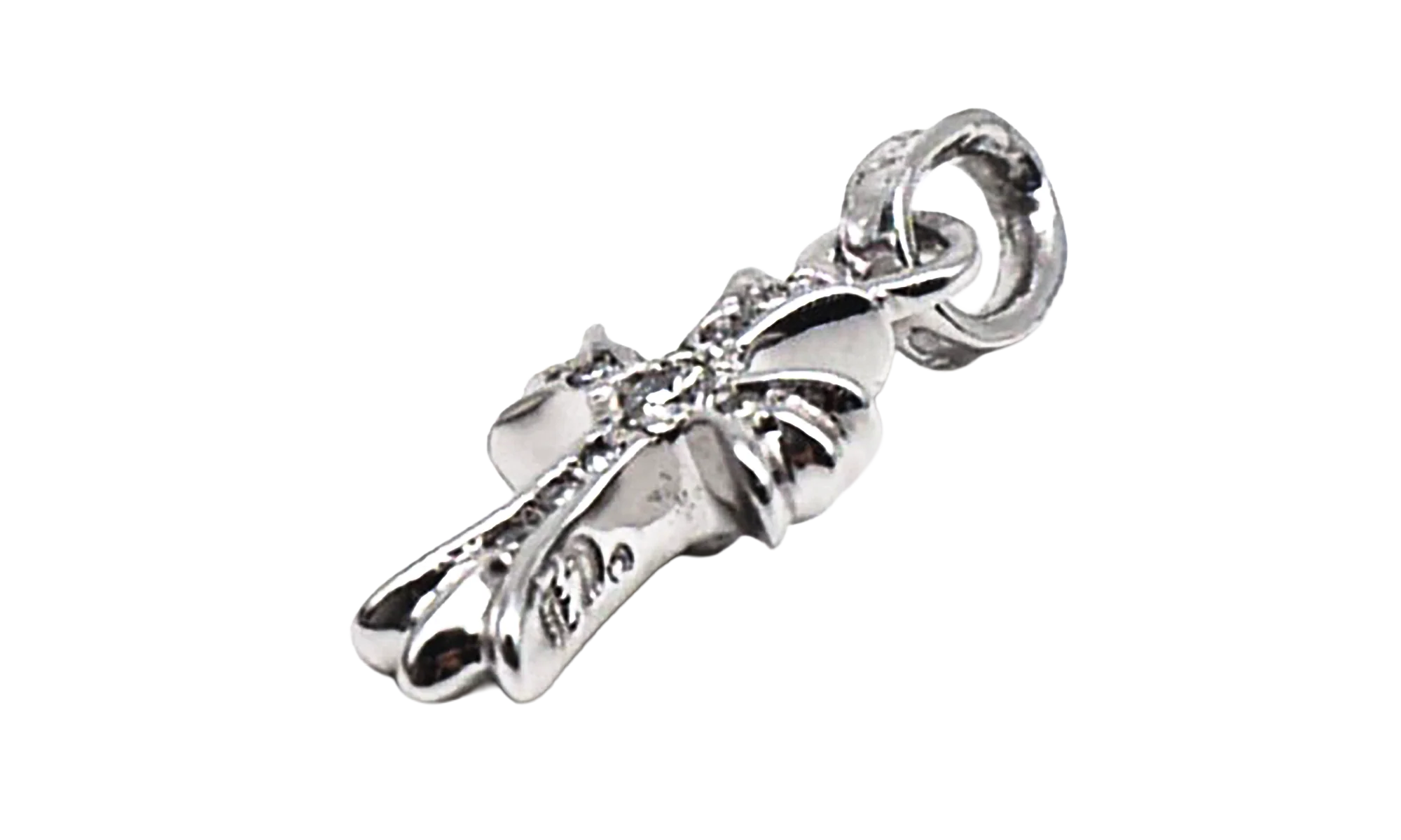 Diamonds Babyfat Cross Charm "18K White Gold" CHRM0813 - Image 3