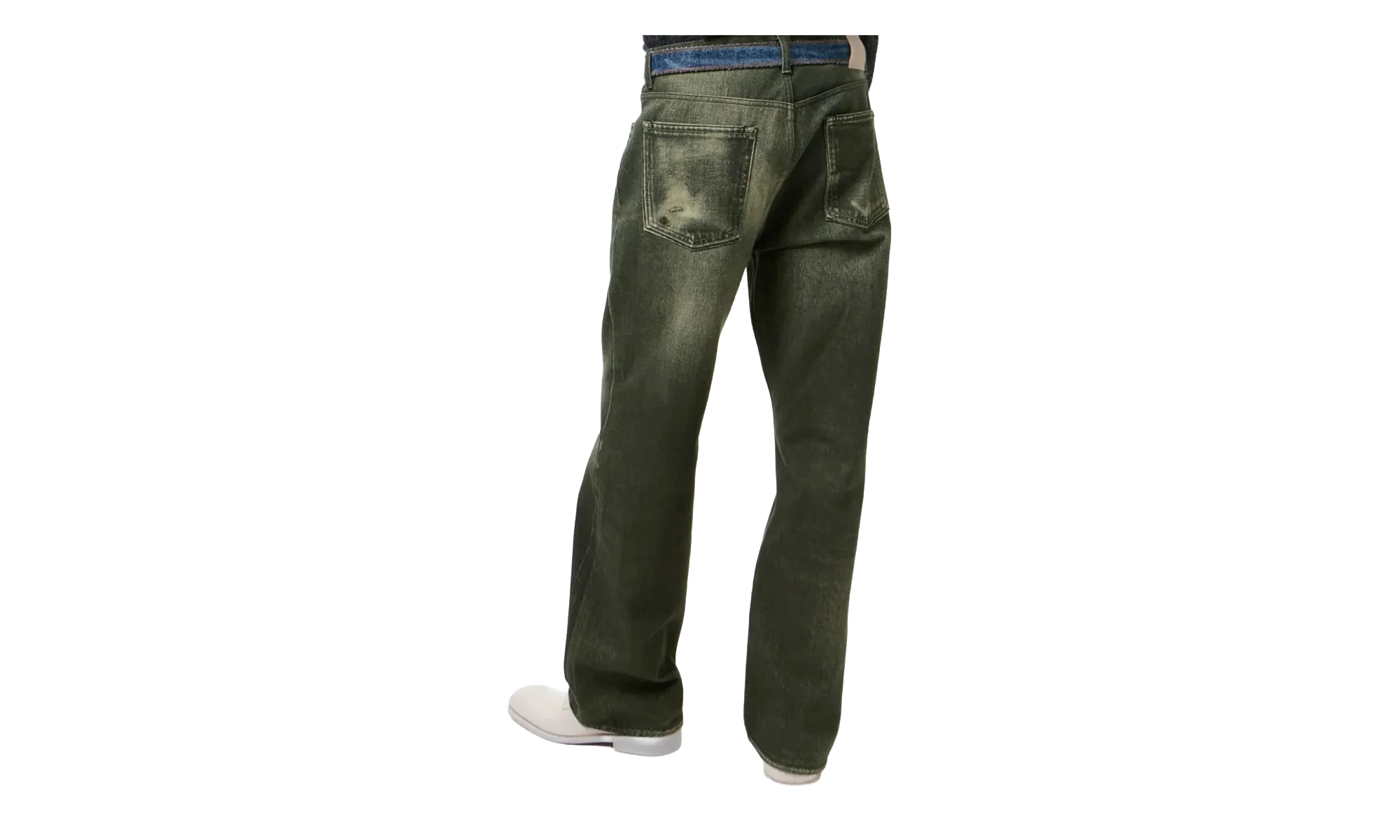 Digital Aurora Print Third Cut Jeans "Black" M2265TD - Image 2