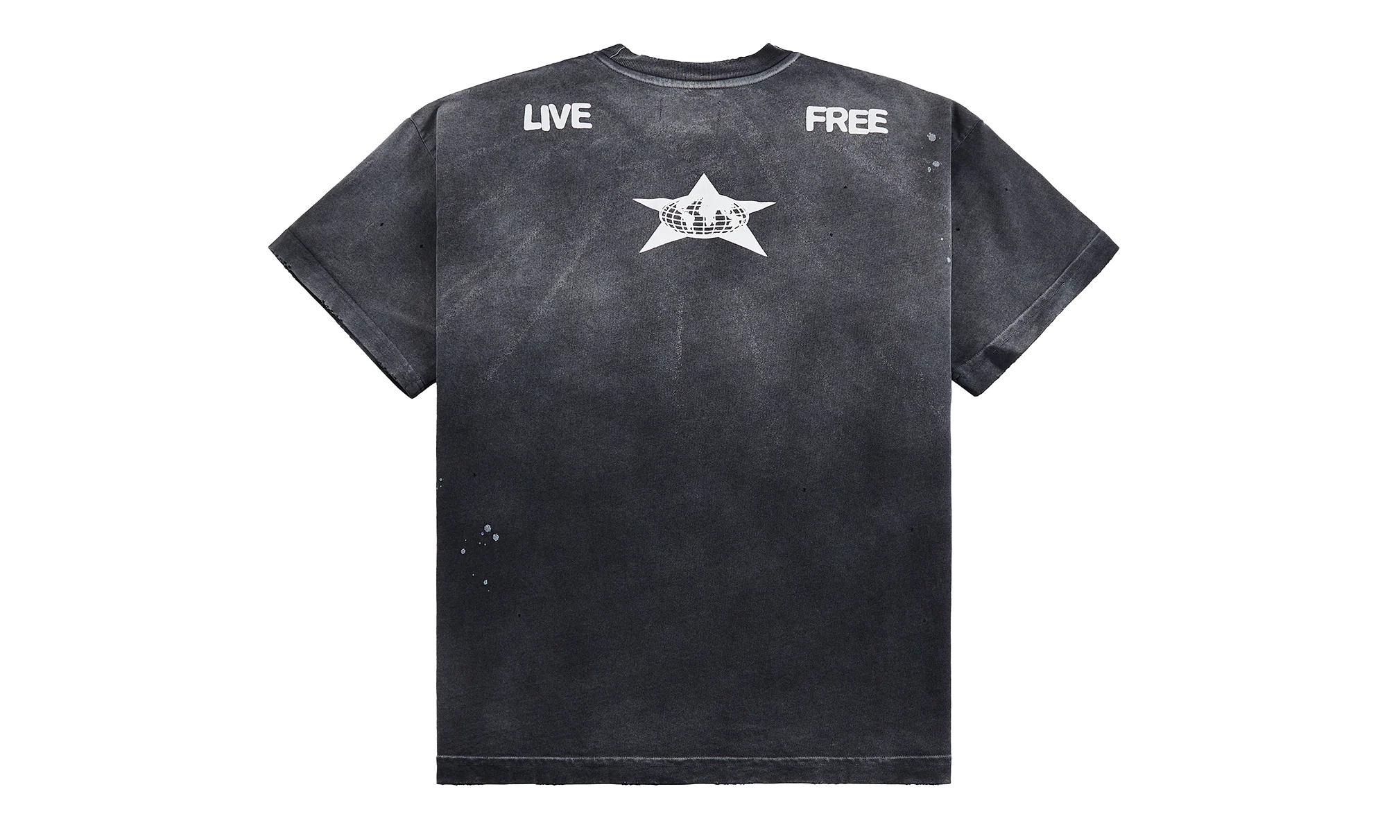 Distressed Star Tee "Vintage Black" BAR30 - Image 2