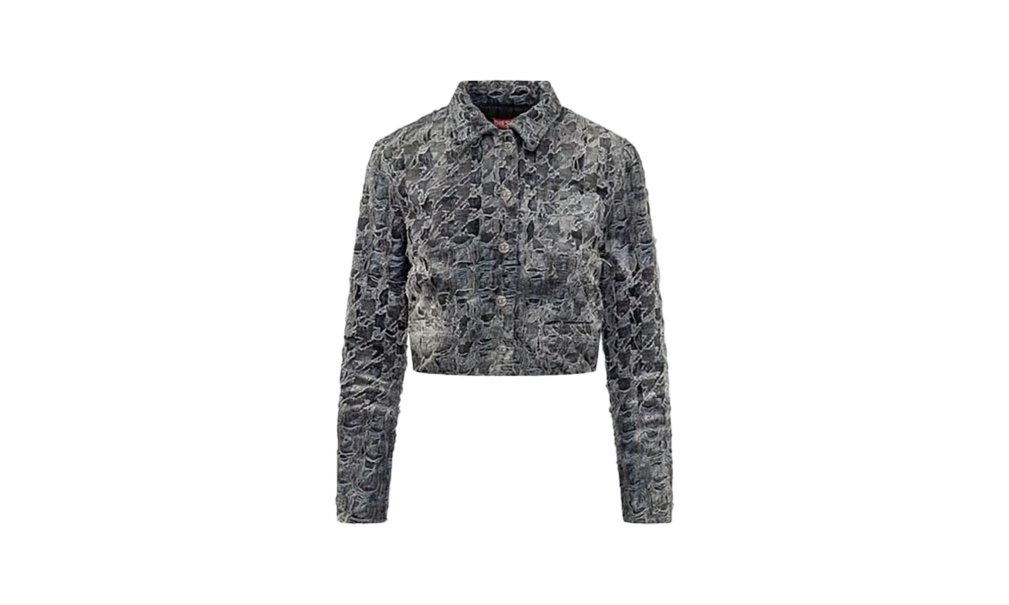 Distressed Tweed Jacket "Grey" A206400EPCS9XXA