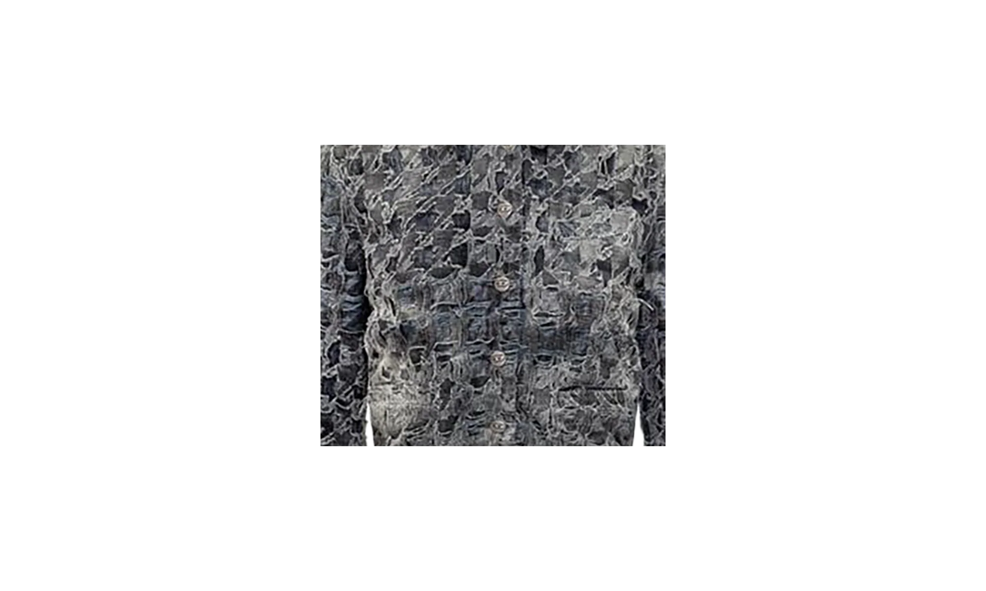 Distressed Tweed Jacket "Grey" A206400EPCS9XXA - Image 2