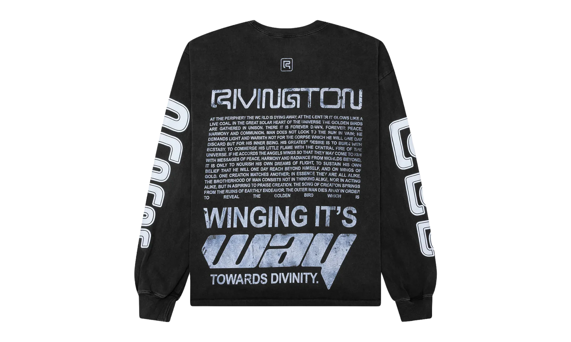 Divinity Paper Garden Long-Sleeve Tee "Faded Black" DIVN LS06 FBLK - Image 2