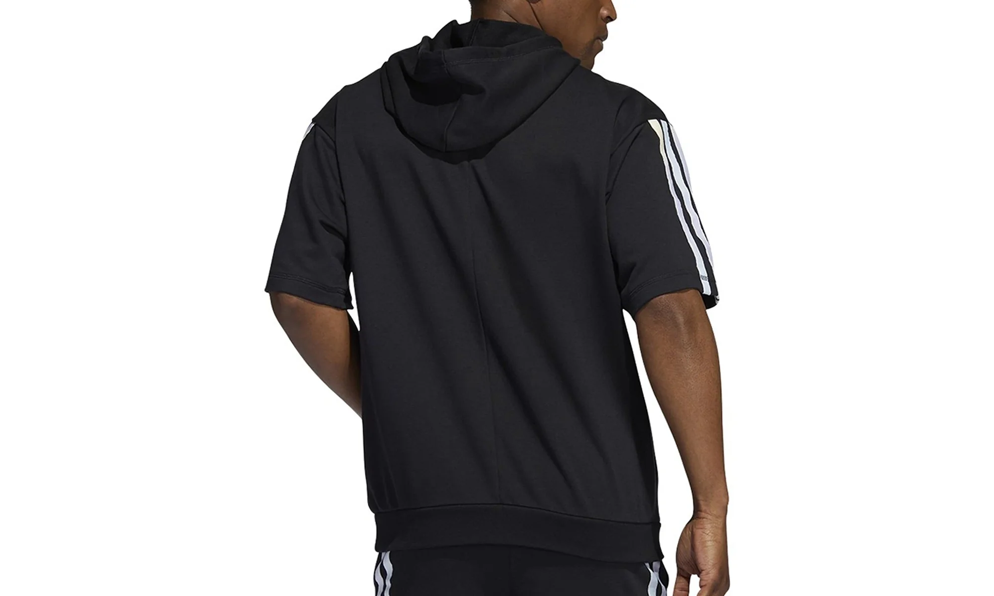 Donovan Mitchell Short Sleeve Hoodie "Black" HB6757 - Image 2