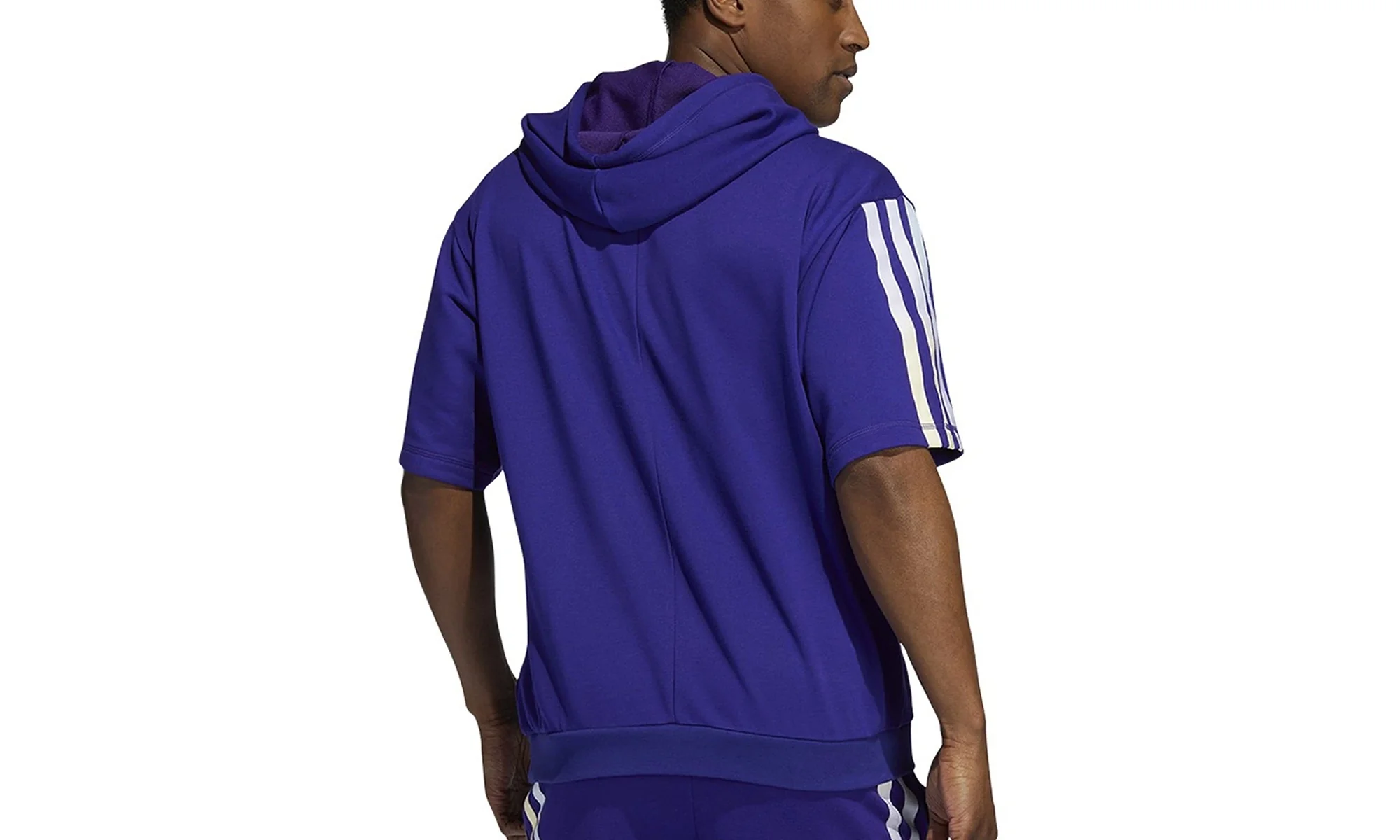 Donovan Mitchell Short Sleeve Hoodie "Team College Purple" HB6759 - Image 2