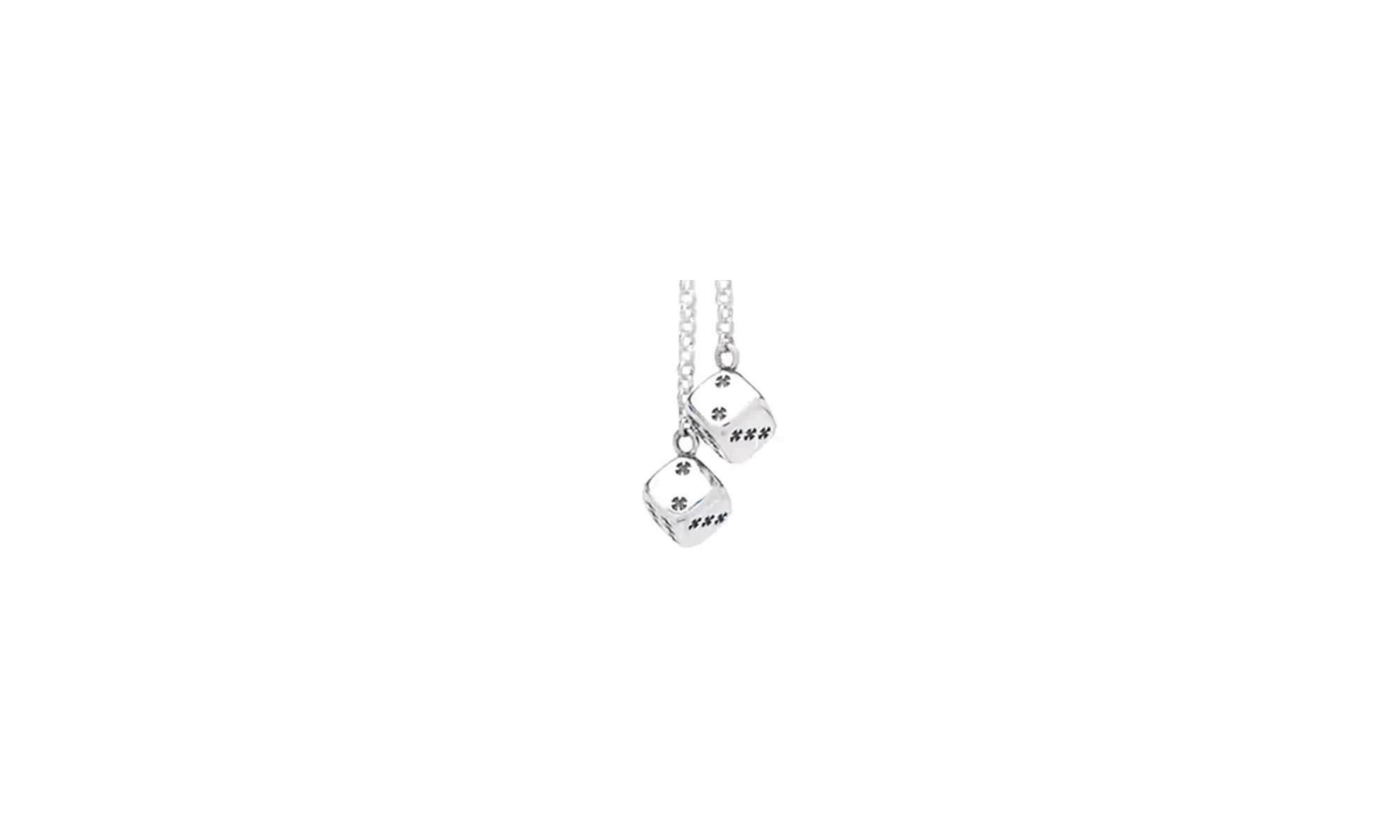 Double Dice Earring "Silver" CHRM0435 - Image 2