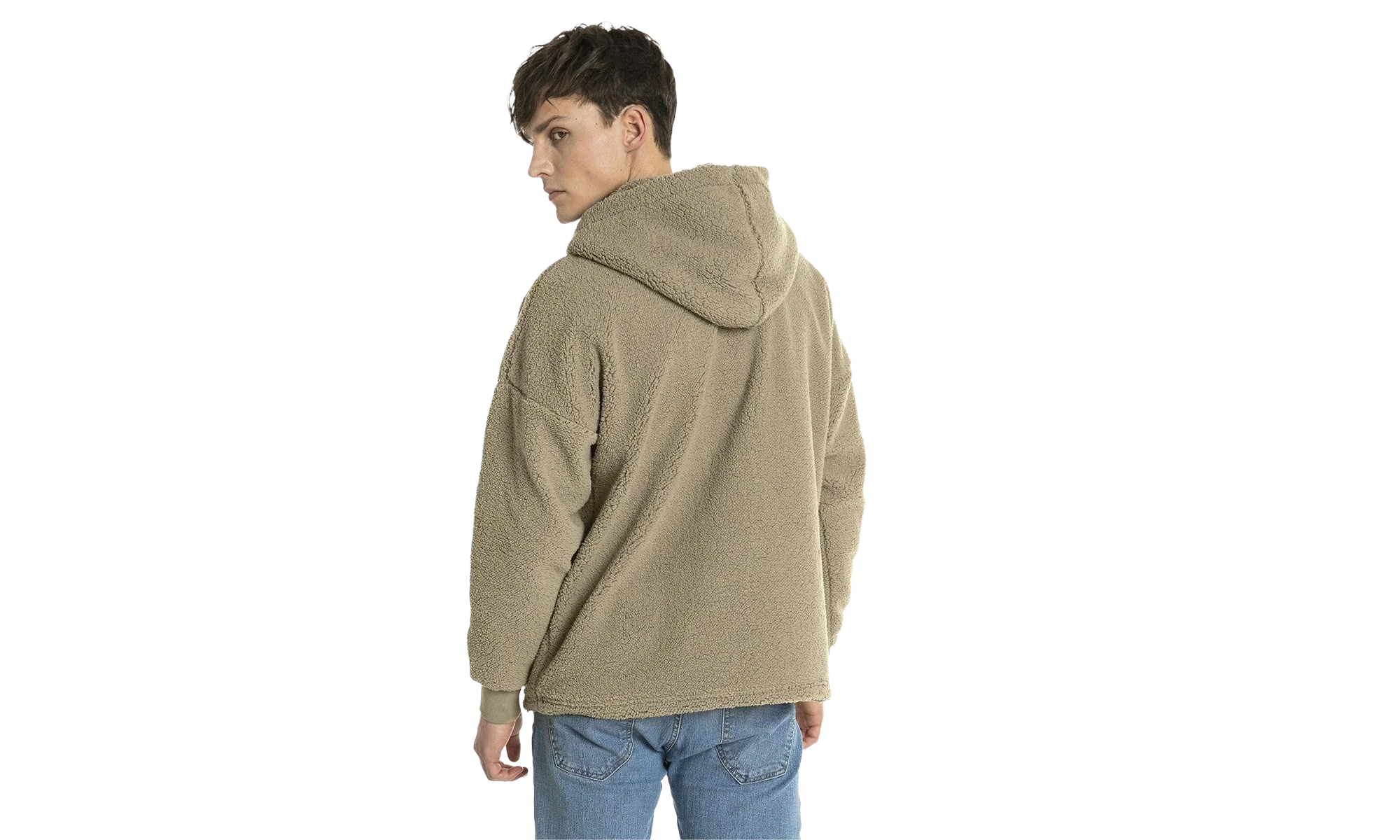 Downtown Sherpa Halfzip Hoodie "Elephant Skin" 576770 38 - Image 3