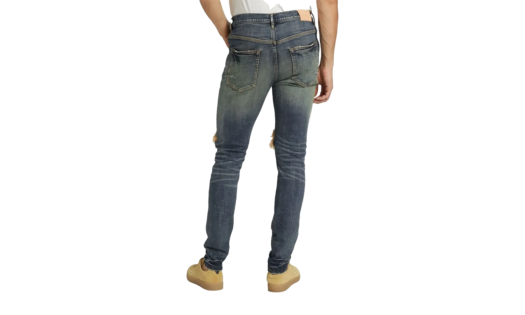 DROPPED FIT JEANS - MID RISE WITH TAPELEG "Indigo" P002 MID 34 - Image 2