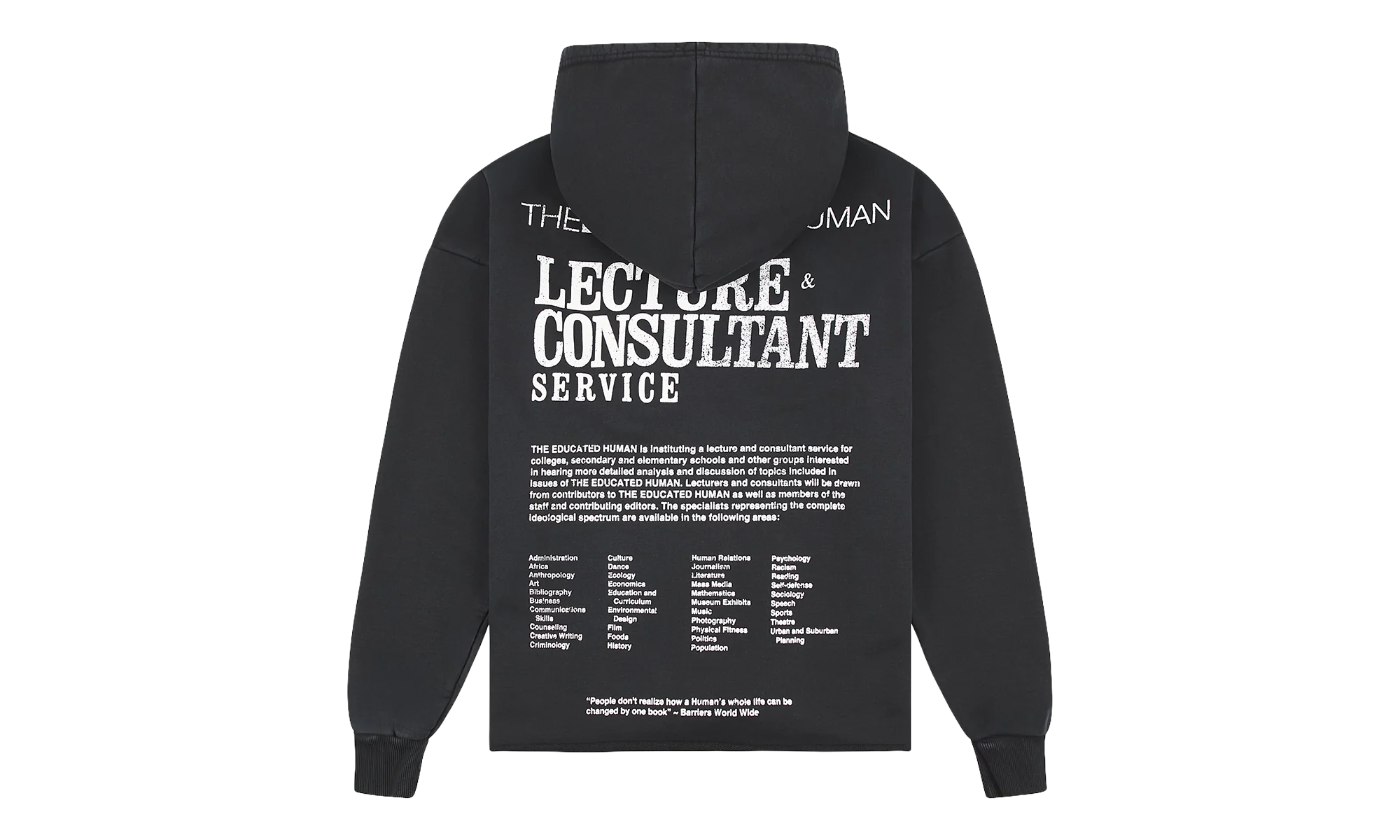 Educated Human Hoodie "Black" BAR34 - Image 2