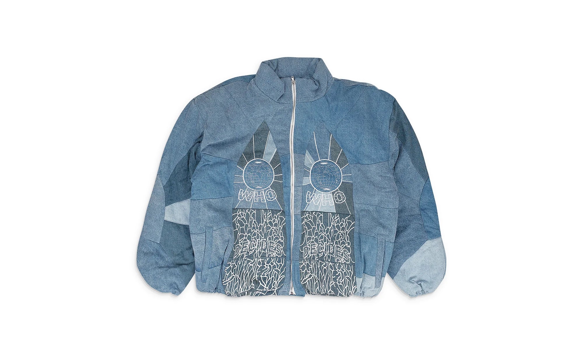 EMBROIDERED BOMBER "BLUE" 11300940008AW23