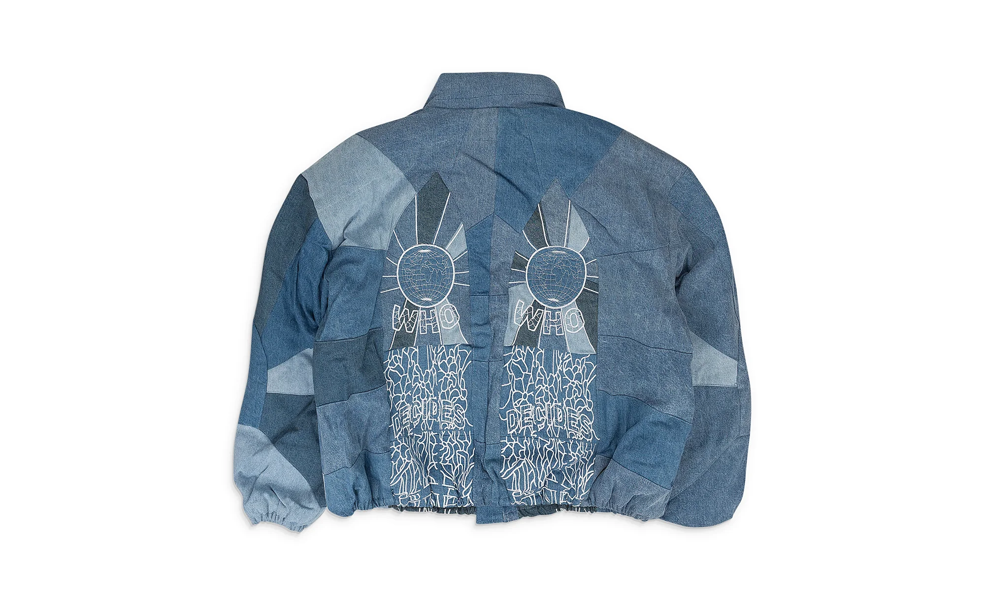 EMBROIDERED BOMBER "BLUE" 11300940008AW23 - Image 2