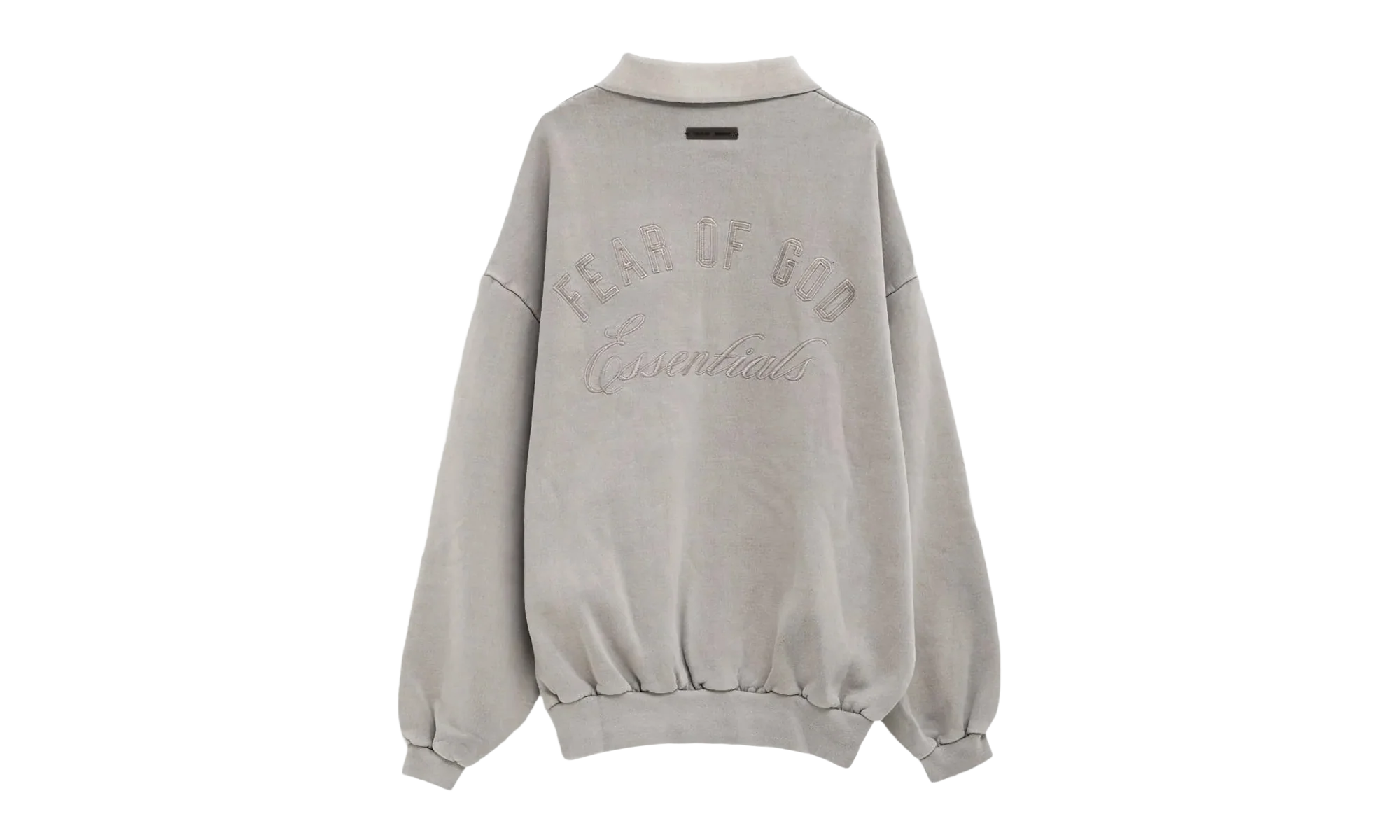 Embroidered Classic Polo Sweatshirt "Smoke Grey" 192HO252041F - Image 2