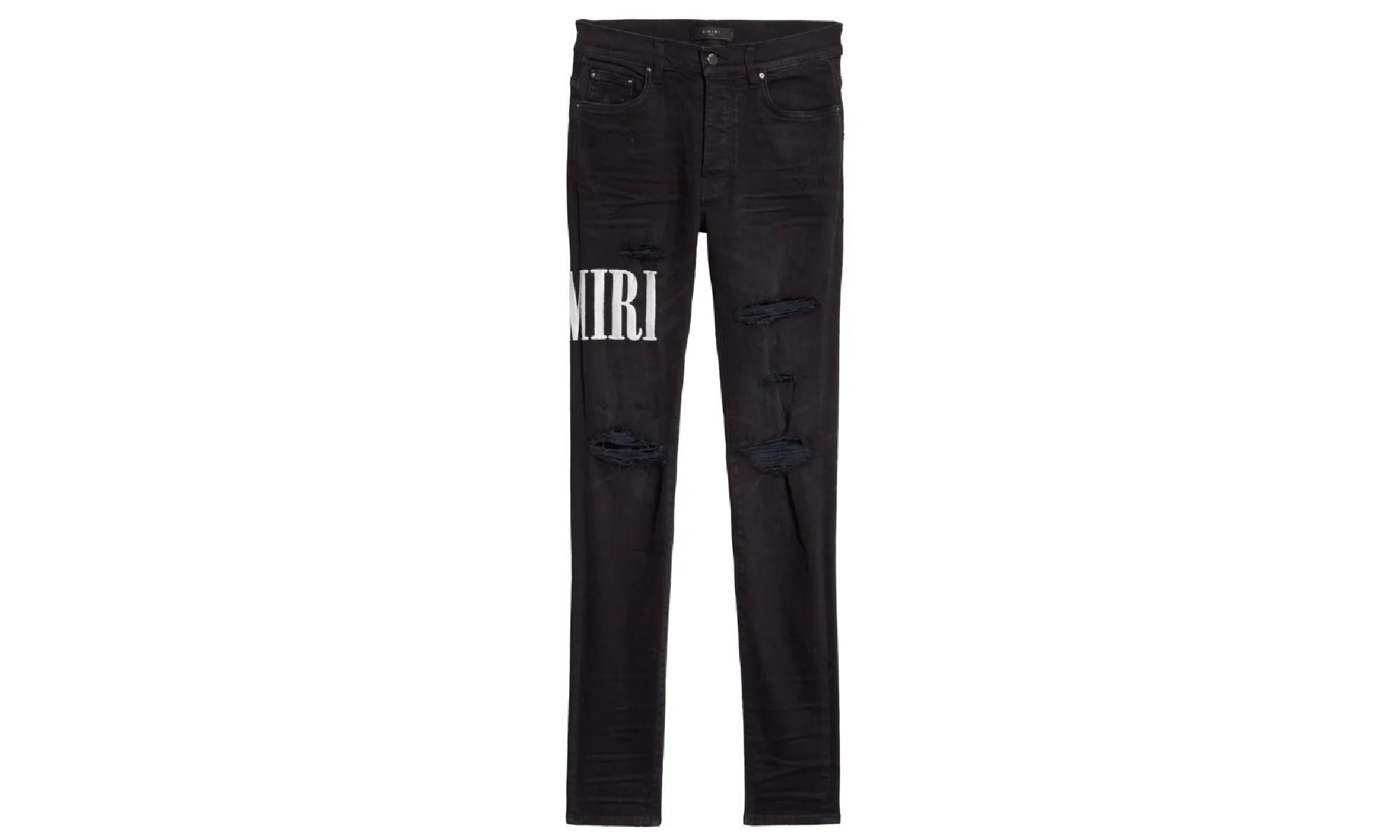 Embroidered Side Logo Jeans "Aged Black" AESLJAB