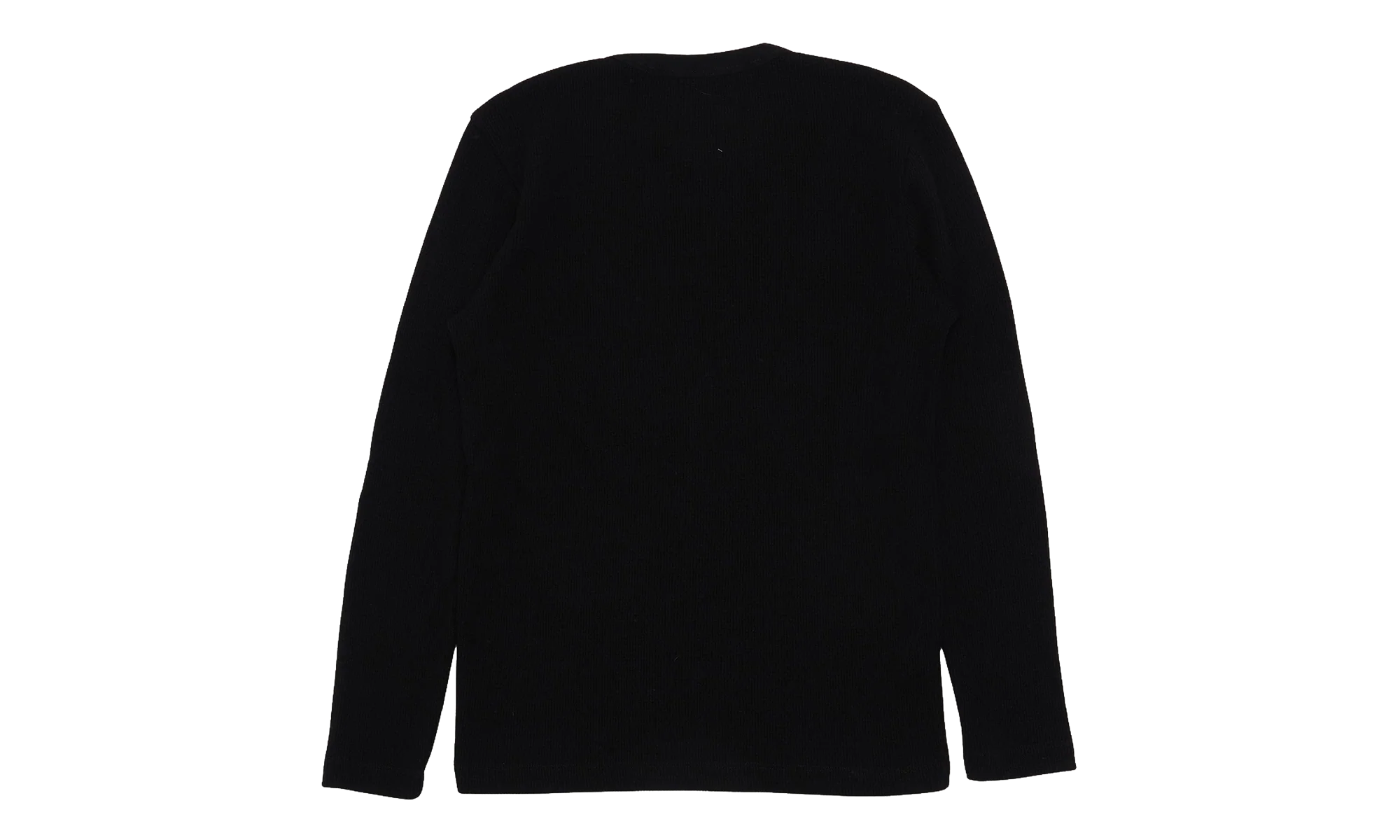Embroidered Thermal Long Sleeve T-Shirt "Black" CHRM0824 - Image 2