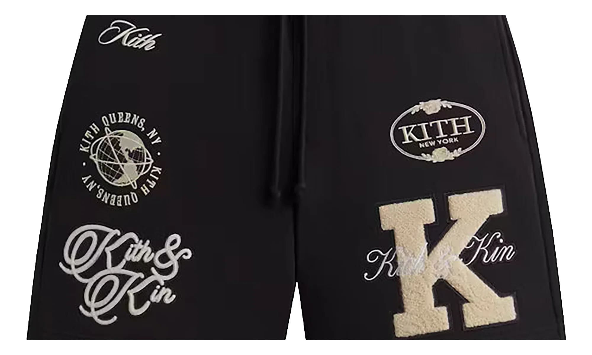 Emery Logo Patchwork Shorts WMNS "Black" KITH99 - Image 2
