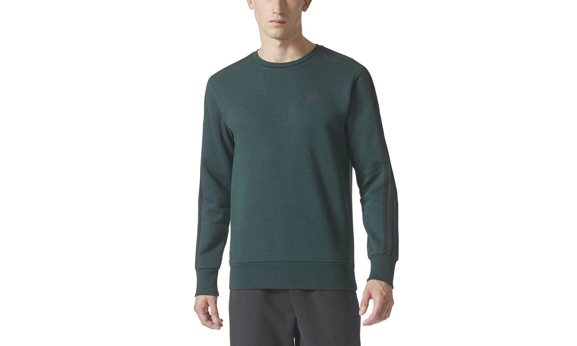 Essential 3S Crew Sweatshirt "Green Night / Black" BS2220