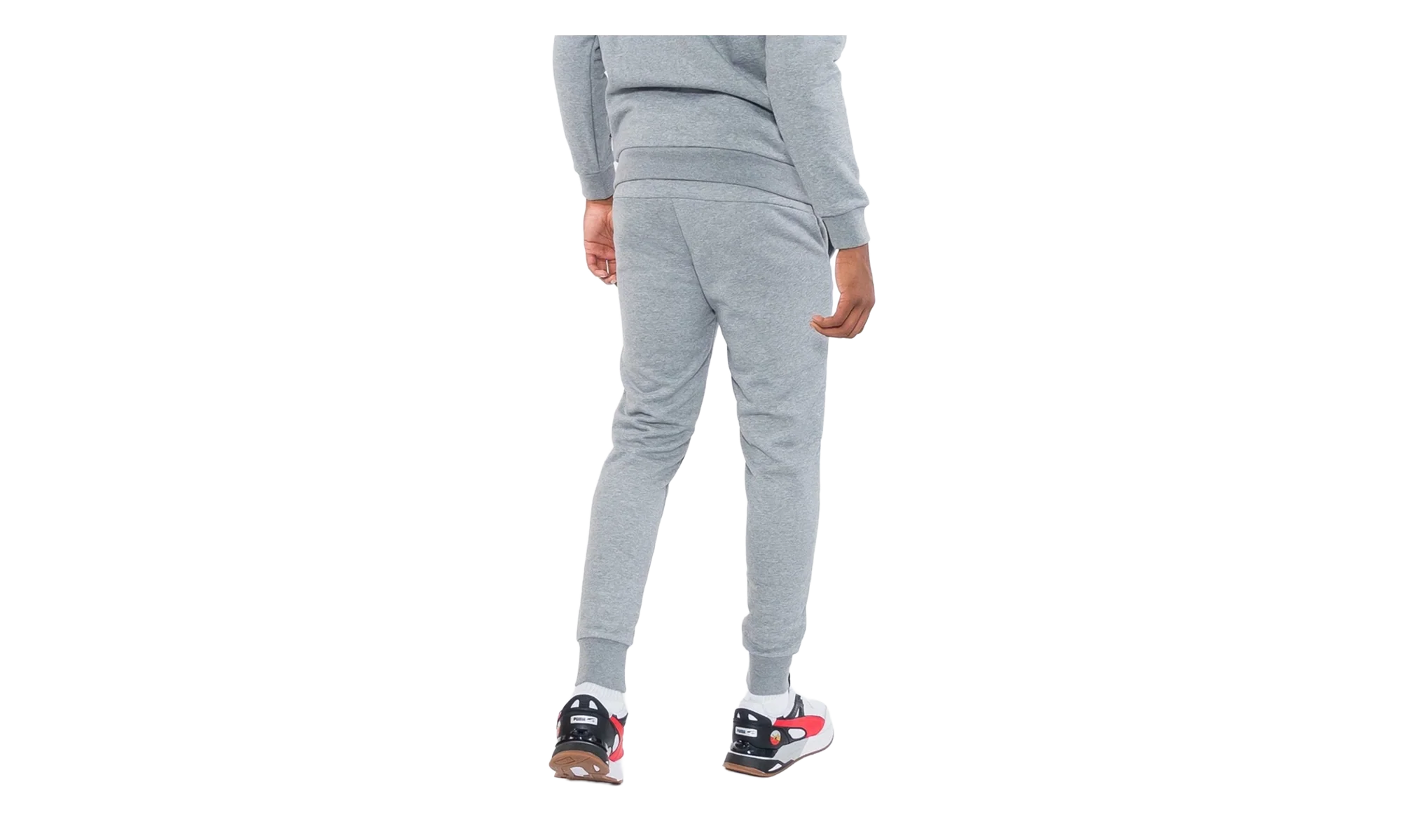 Essential+ Embroidery Logo Fleece Pants "Medium Gray Heather" 846810 03 - Image 2