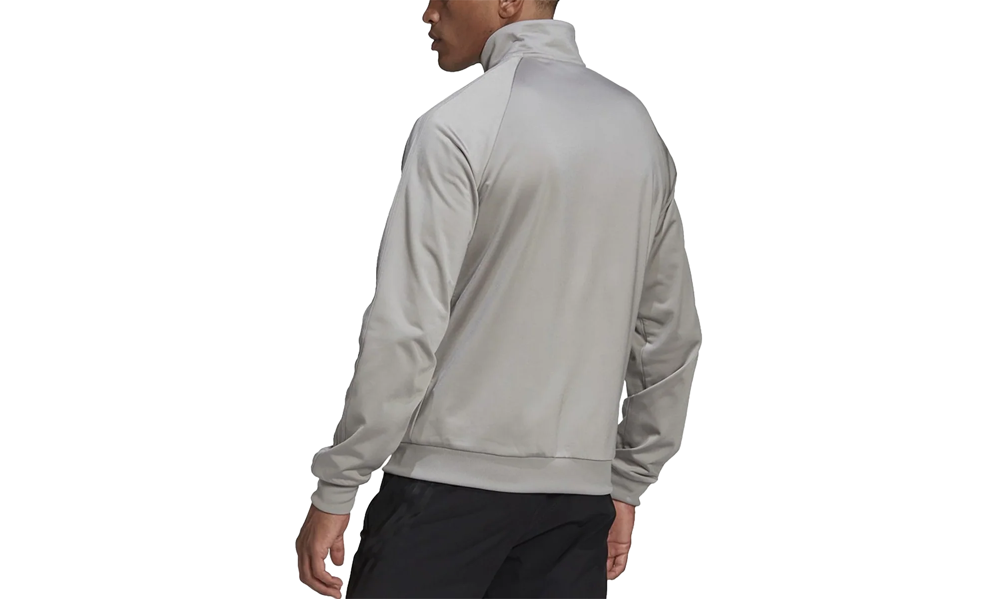 Essentials 3-Stripe Tricot Tracktop "Medium Solid Grey" GF8198 - Image 2