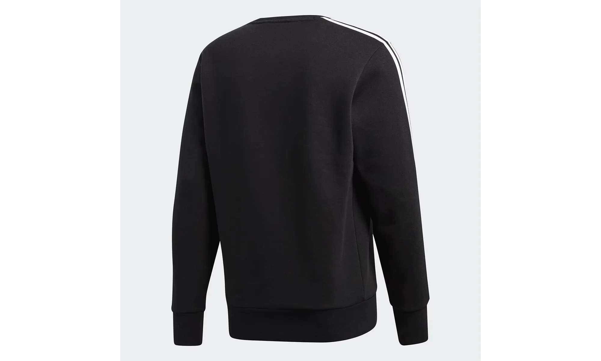 Essentials 3-Stripes Crew Sweatshirt "Black / White" BQ9645 - Image 2