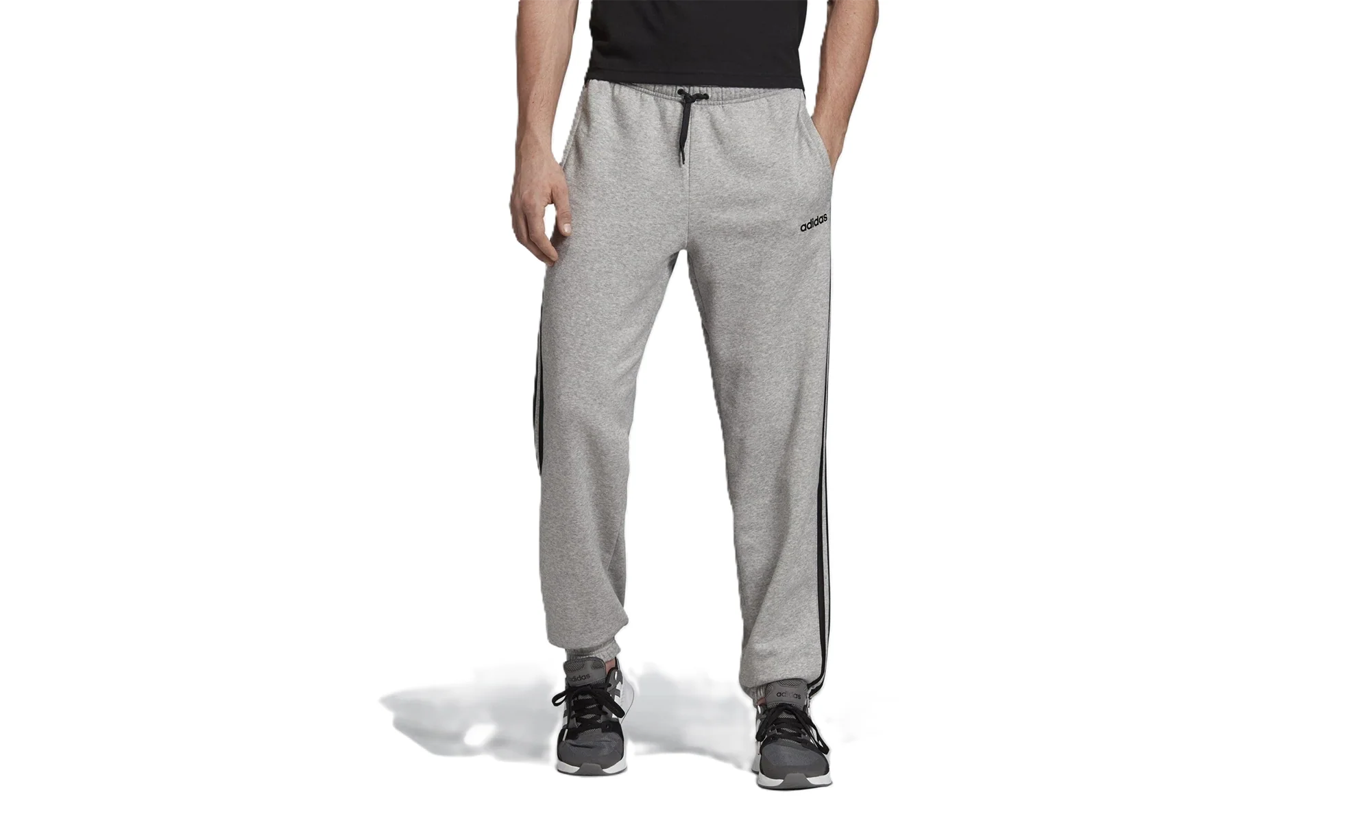 Essentials 3 Stripes Fleece Pants "Medium Grey Heather" EI4885