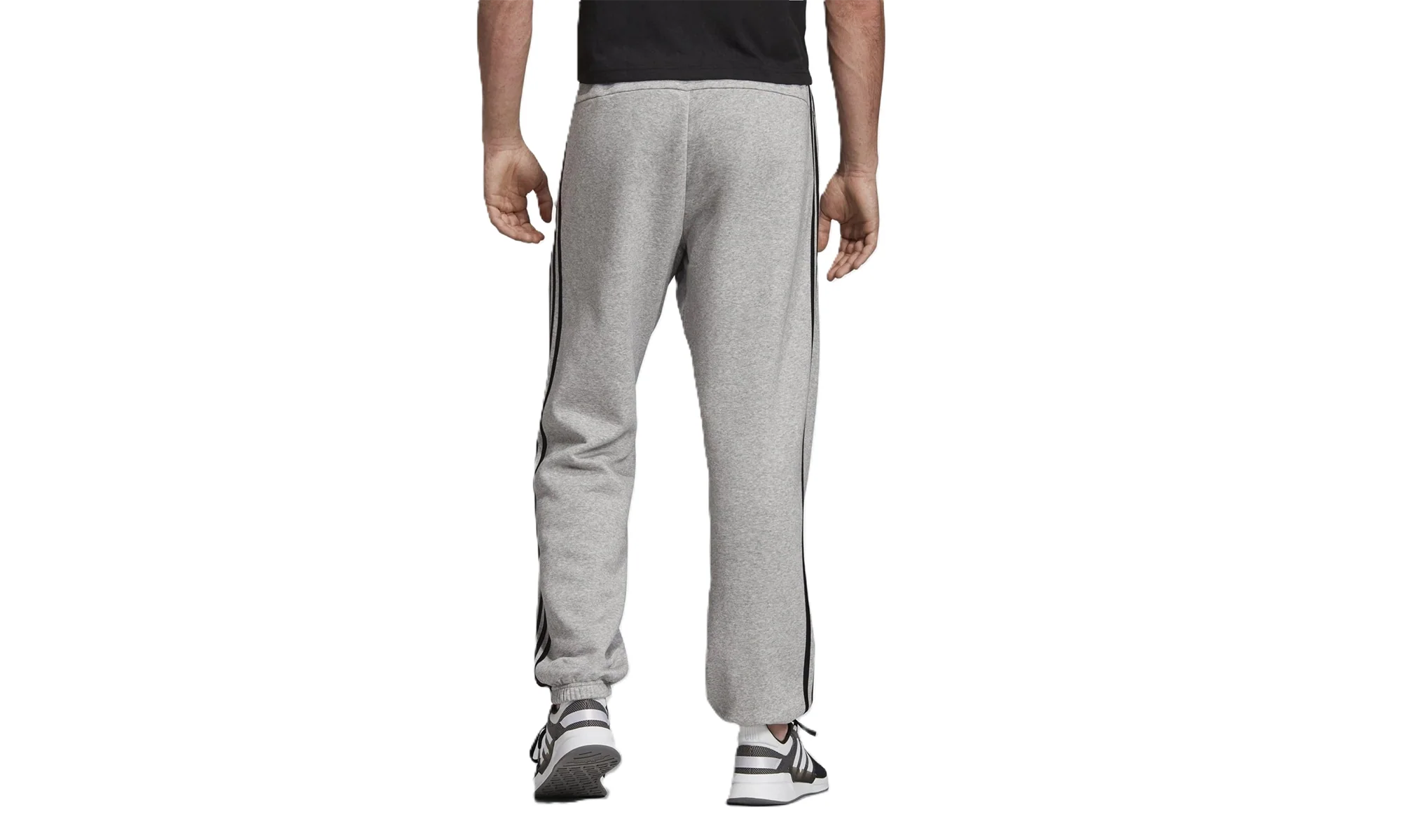 Essentials 3 Stripes Fleece Pants "Medium Grey Heather" EI4885 - Image 2