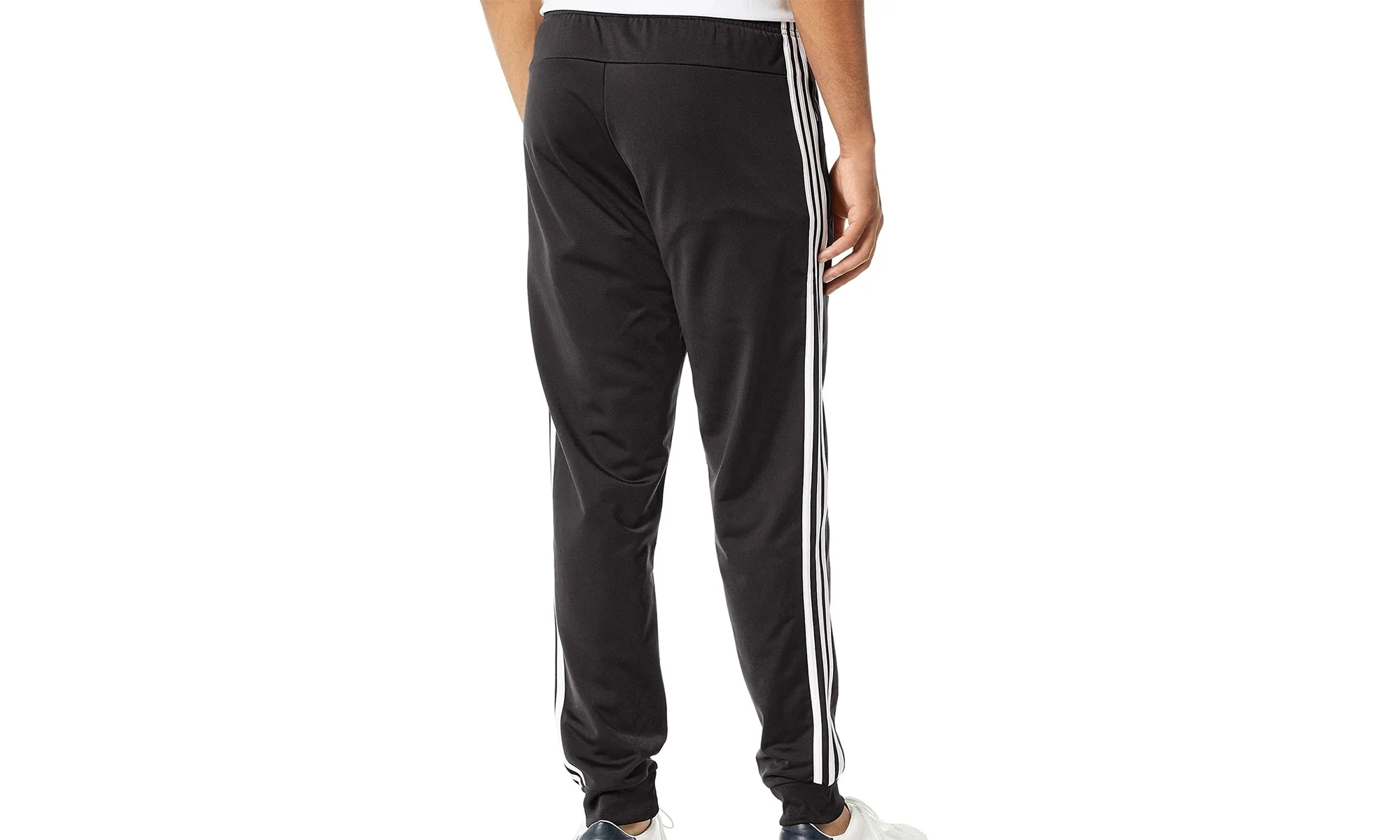 Essentials 3-Stripes Tapered Tricot Joggers "Black" DQ3090 - Image 2